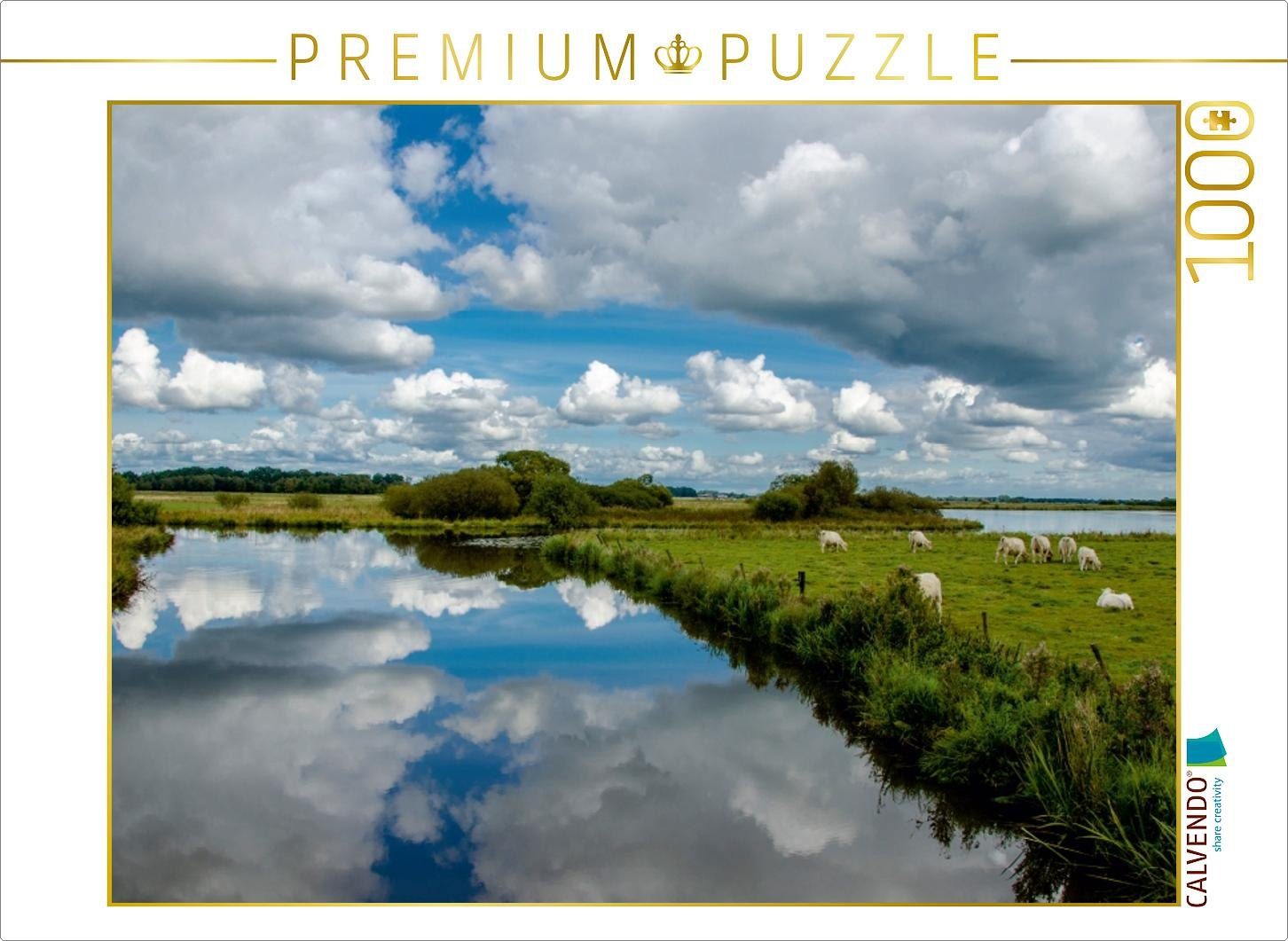 Puzzle CALVENDO Puzzle Naturlandschaft an der Hamme in Worpswede 1000 Teile Lege-Größe 64 x 48 cm Foto-Puzzle Bild von Dietmar Blome