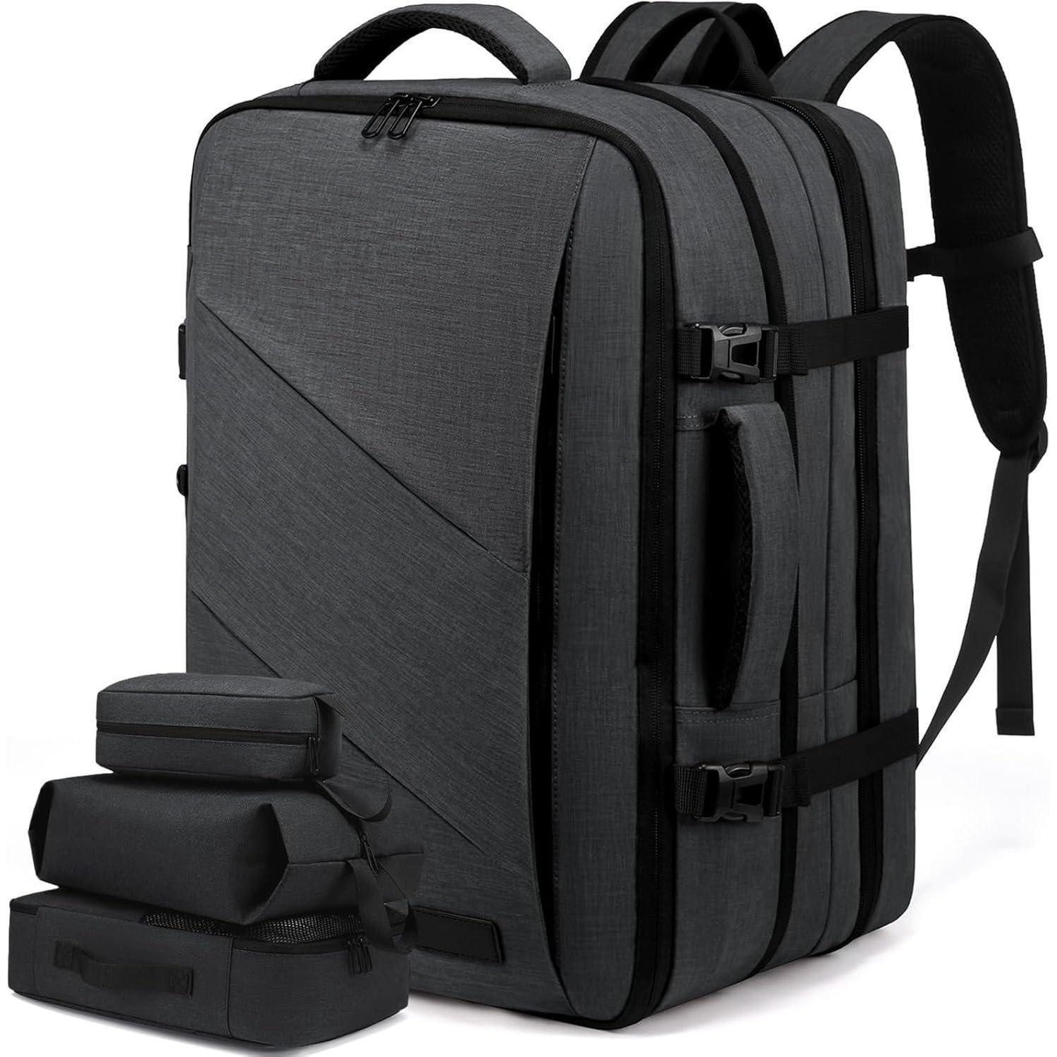 LuxusKollektion Reiserucksack Reiserucksack Laptop 17,3 Zoll Handgepäck erweiterbar 30L-40L Business