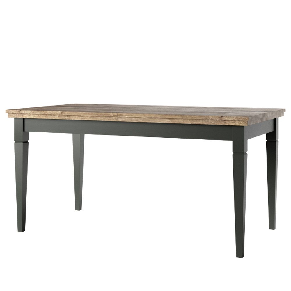 Lomadox Esstisch EPSOM-83, grün mit Lefkas Eiche Nb. 160/79/90 cm