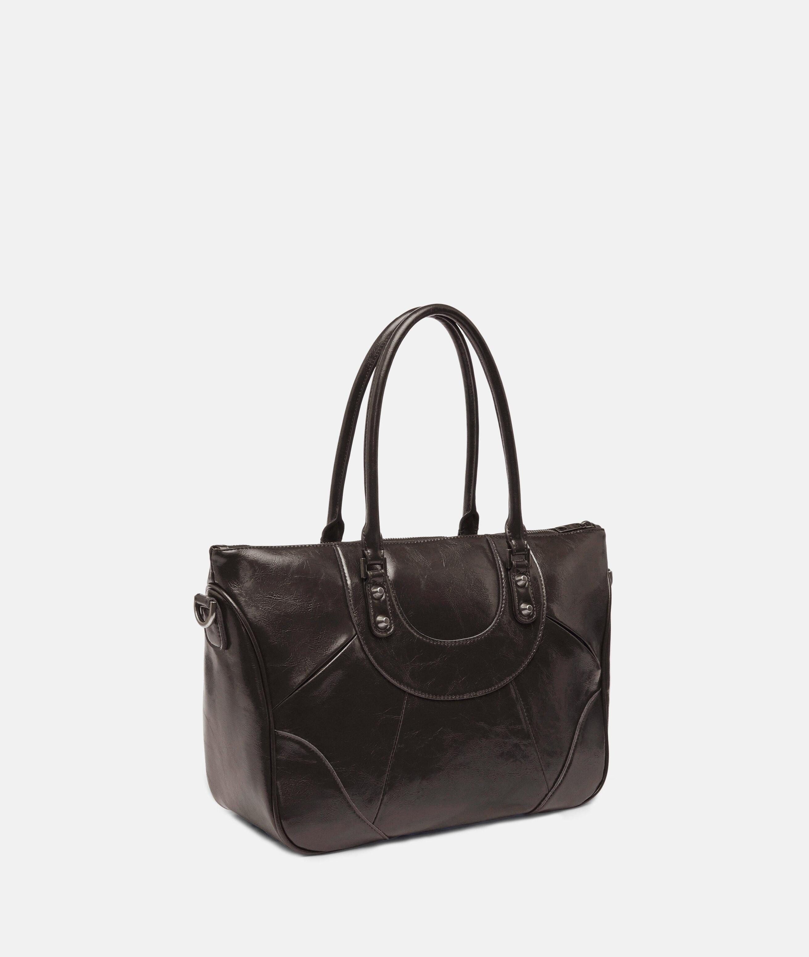 Liebeskind Berlin Schultertasche Archive Esther Satchel M, Geräumige Tasche mit glossy Finish