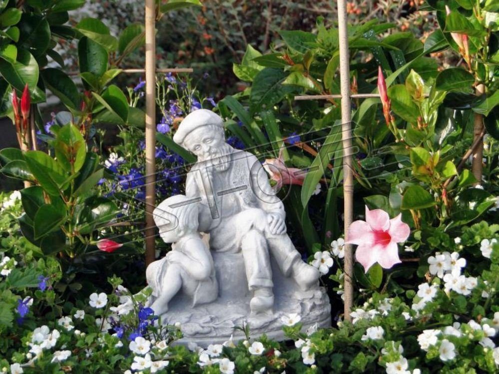 JVmoebel Skulptur Garten Dekoration Opa Enkel Statue Skulptur Figuren Skulpturen Designer Figur