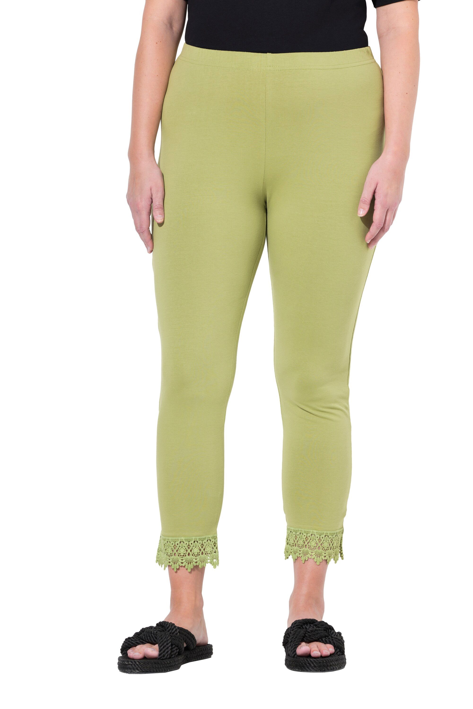 Ulla Popken Leggings 7/8-Leggings 2er-Pack Spitzensaum günstig online kaufen