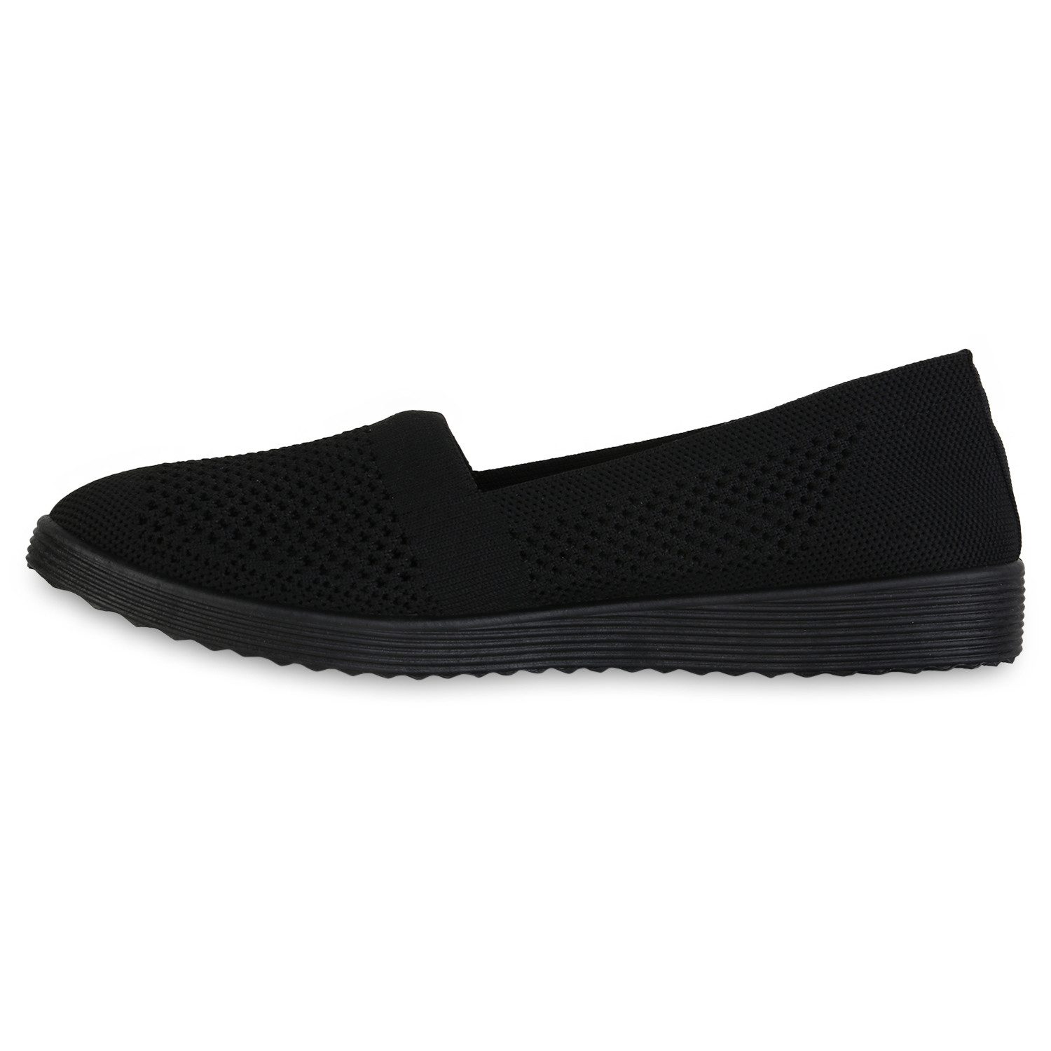 VAN HILL 841602 Slipper Damen Slip Ons Slippers Bequeme Strick Profil-Sohle günstig online kaufen