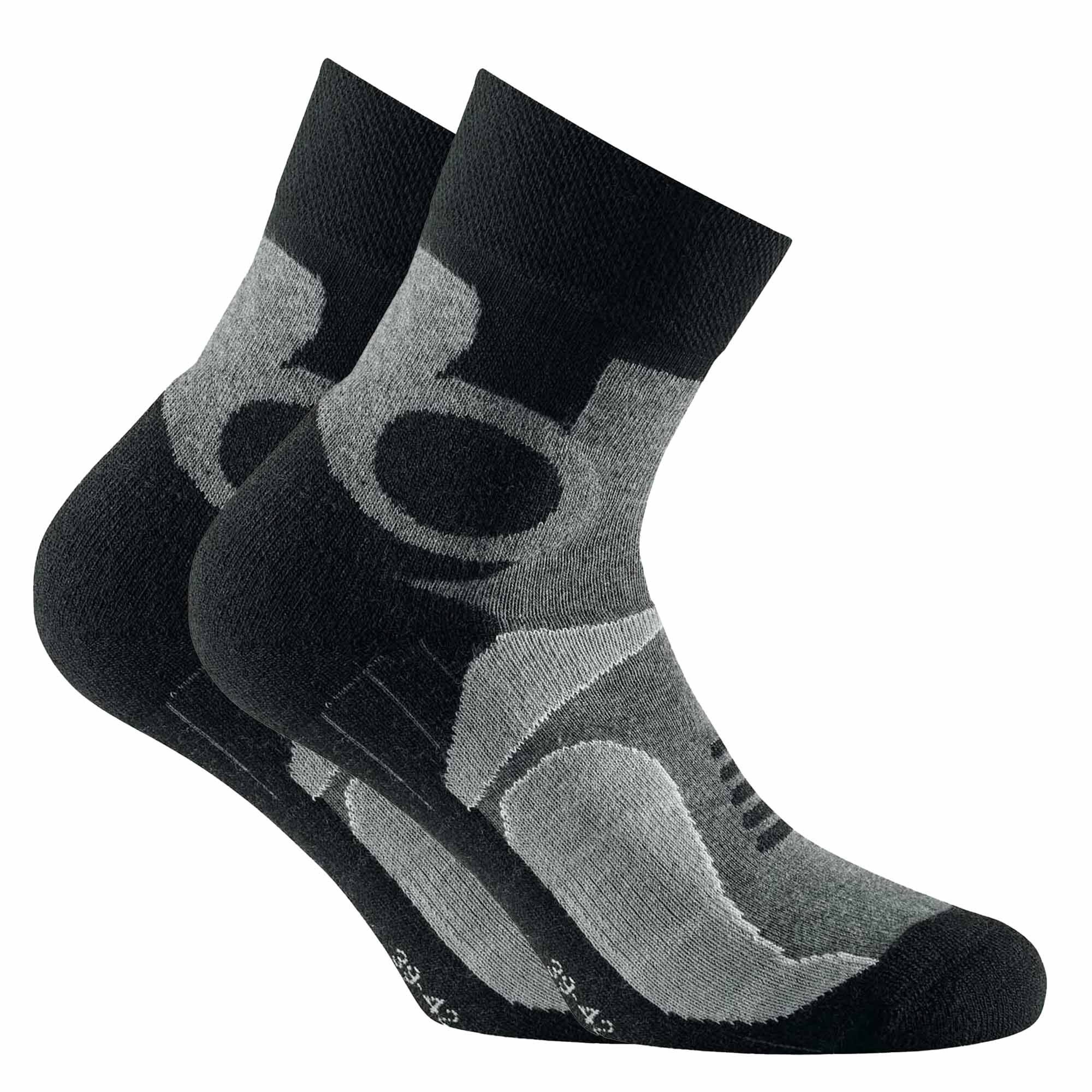 Rohner Socks Sportsocken Unisex Trekking Quarter Socken, 2er Pack - Basic