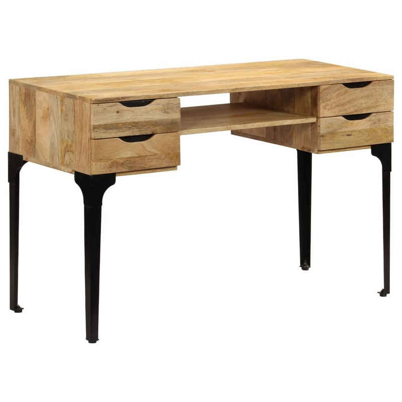 furnicato Schreibtisch Massivholz Mango 120×50×76 cm