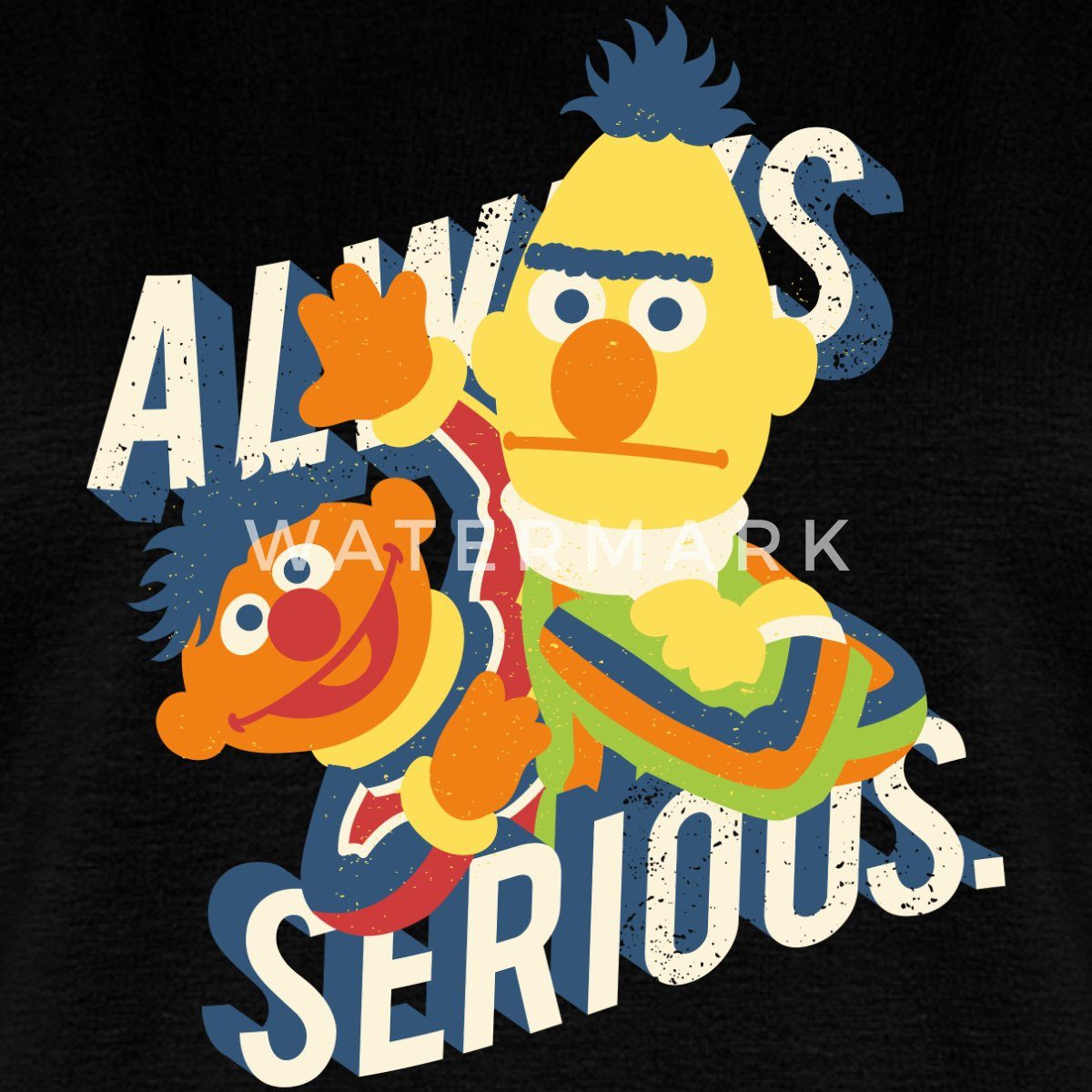 Spreadshirt T-Shirt Sesamstraße Always Serious Frauen Premium T-Shirt (1-tlg)