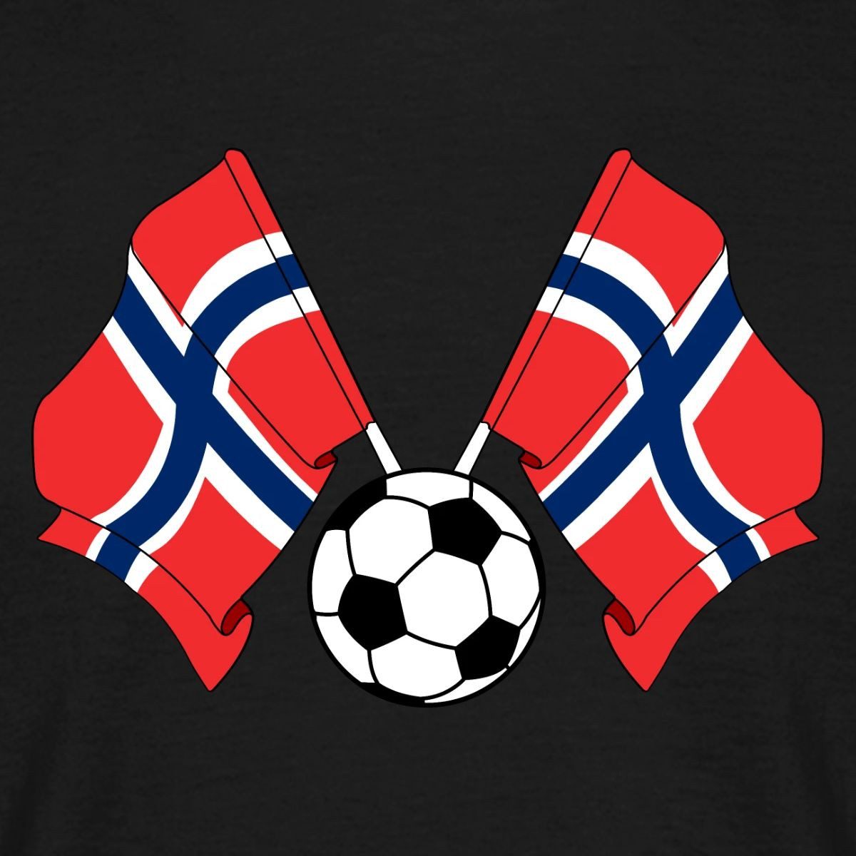 Spreadshirt T-Shirt Norwegische Flaggen, Norwegen Fußball Männer T-Shirt (1-tlg)