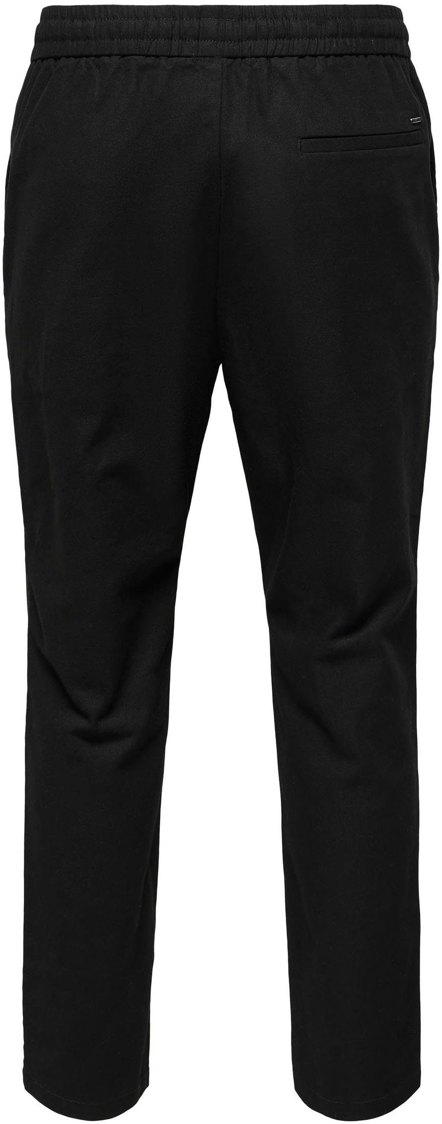 ONLY & SONS Schlupfhose ONSLINUS CROP 0007 COT LIN PNT NOOS Baumwolle mit Leinen, Gummizug und Kordel