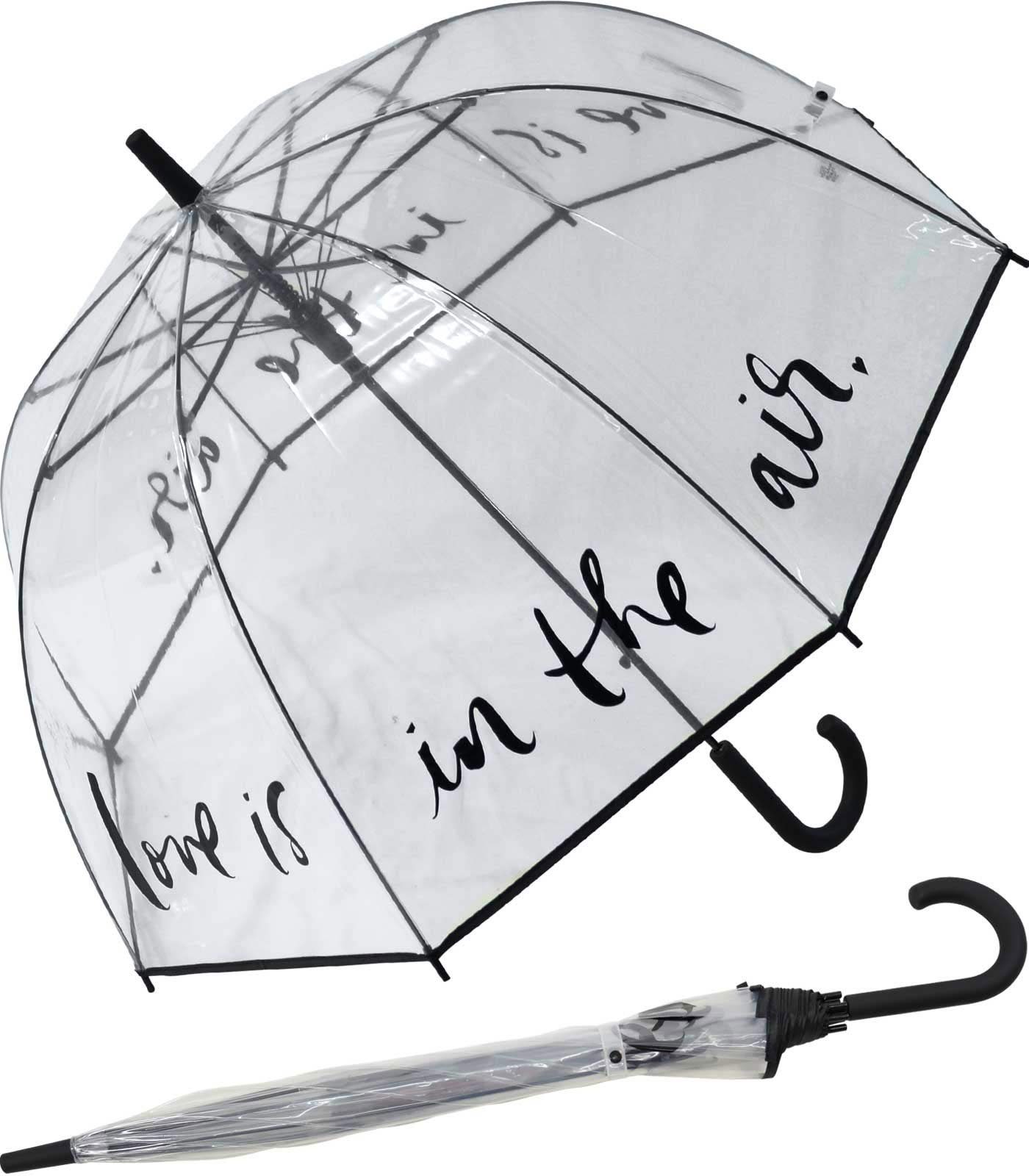 Impliva Langregenschirm Falconetti® Automatik Glockenschirm "love is in the günstig online kaufen