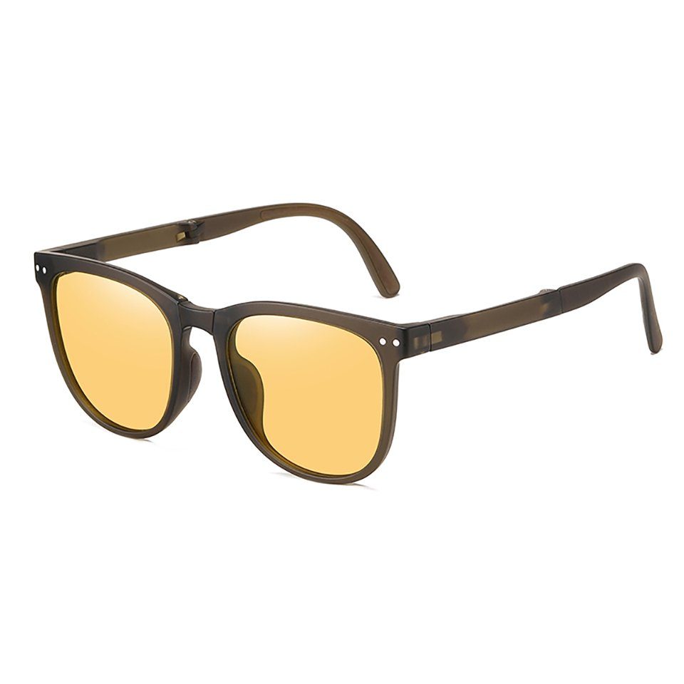 PACIEA Sonnenbrille PACIEA Sonnenbrille Damen Herren faltbar 100% UV400 Schutz gelb