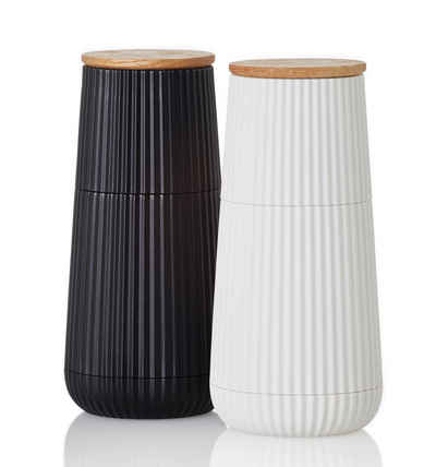 AdHoc Salz-/Pfeffermühle 2-er Set Scape manuell, (2 Stück), hochwertiges Keramikmahlwerk, exklusives Design