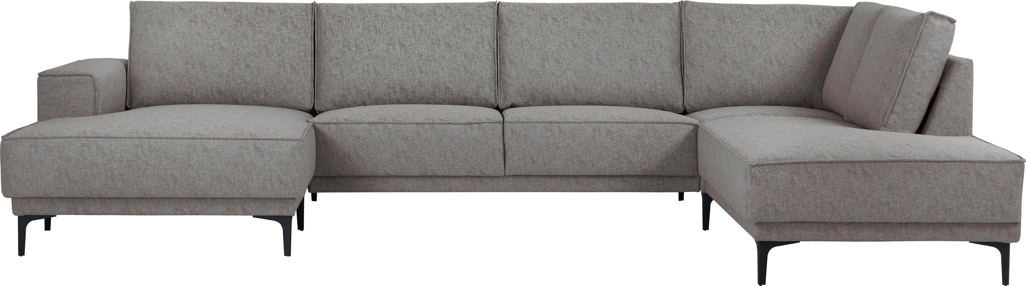 Places of Style Wohnlandschaft "XXL Sofa Oland, Struktur, Flachgewebe, Luxu günstig online kaufen