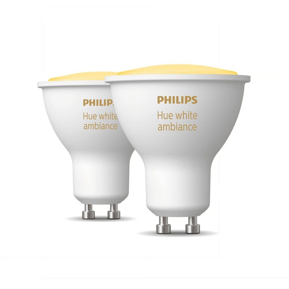 Philips LED-Leuchtmittel Hue White Ambiance GU10 LED Lampe (2x, 230 lm)