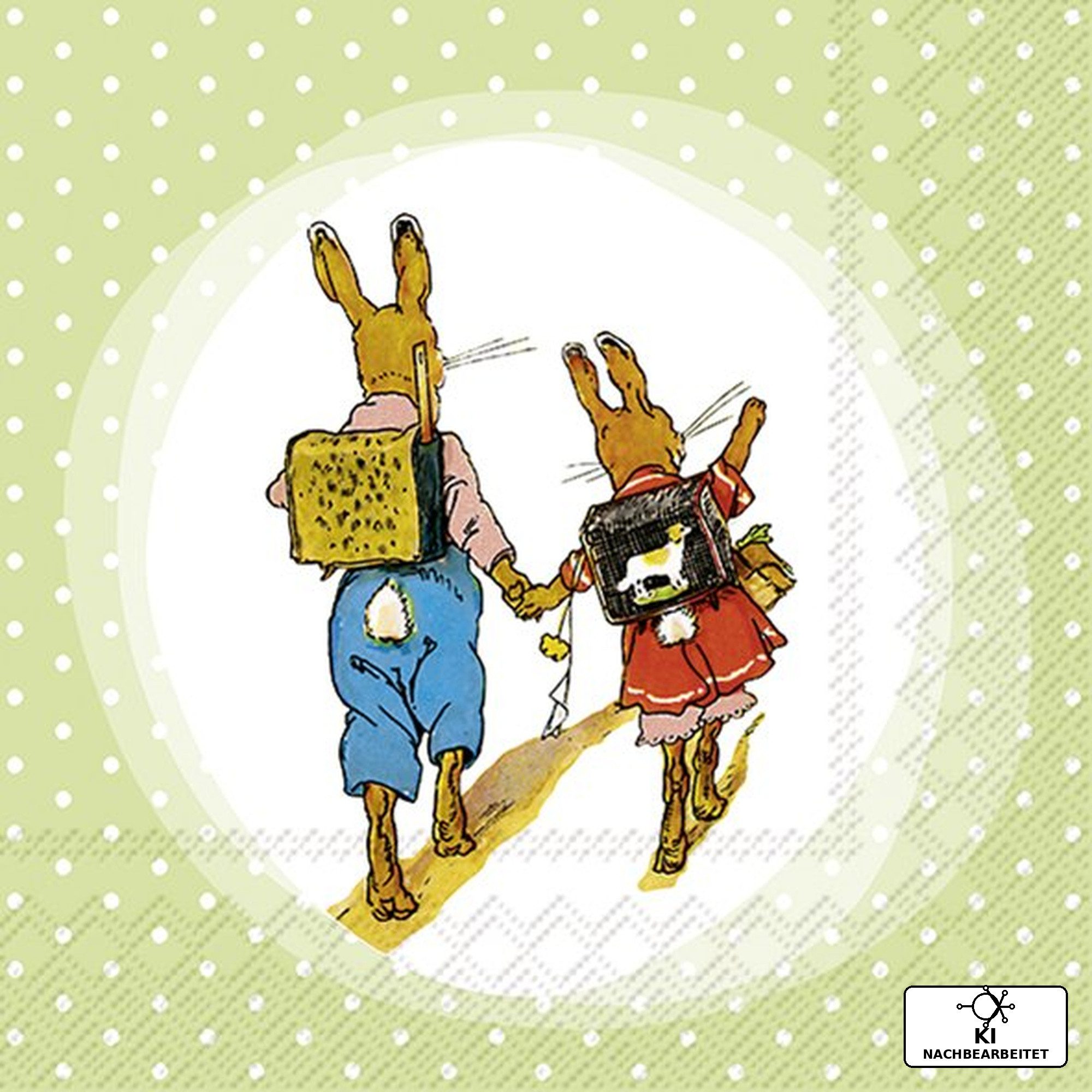 IHR Papierserviette Servietten 33x33 cm "Hans und Gretchen" von ihr - Ostern Osterdekorati