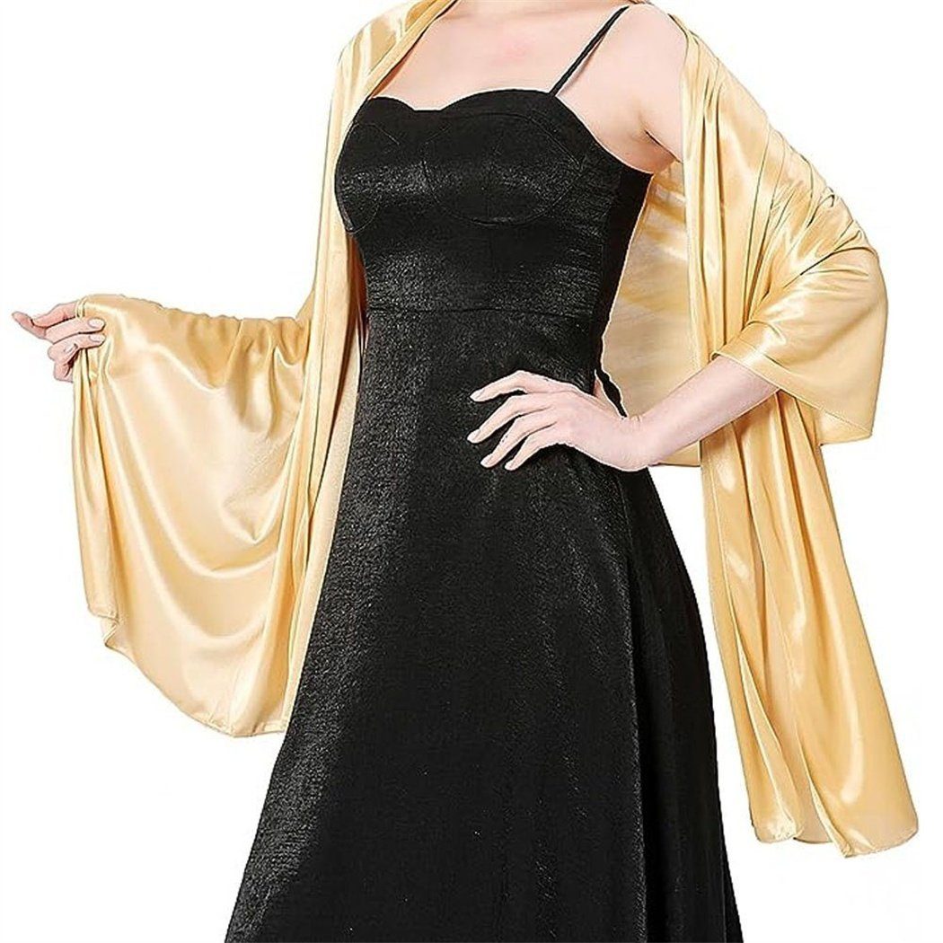 Eleganter in Gold, Damen DAYUT Partyschal Seidenschal (1-St) Abendkleid