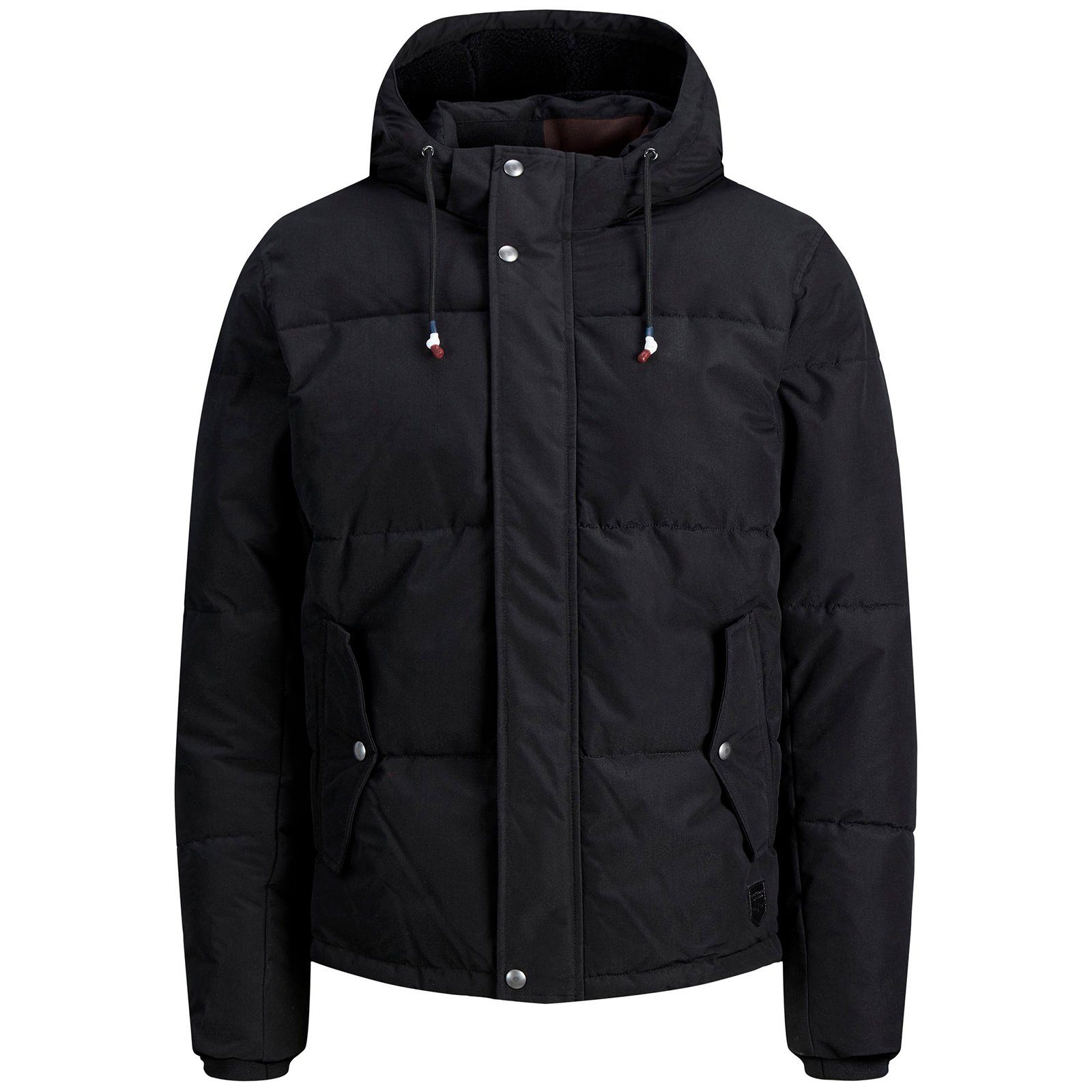 Jack & Jones Winterjacke Große Größen Herren KapuzenJacke wattiert schwarz Jack&Jones