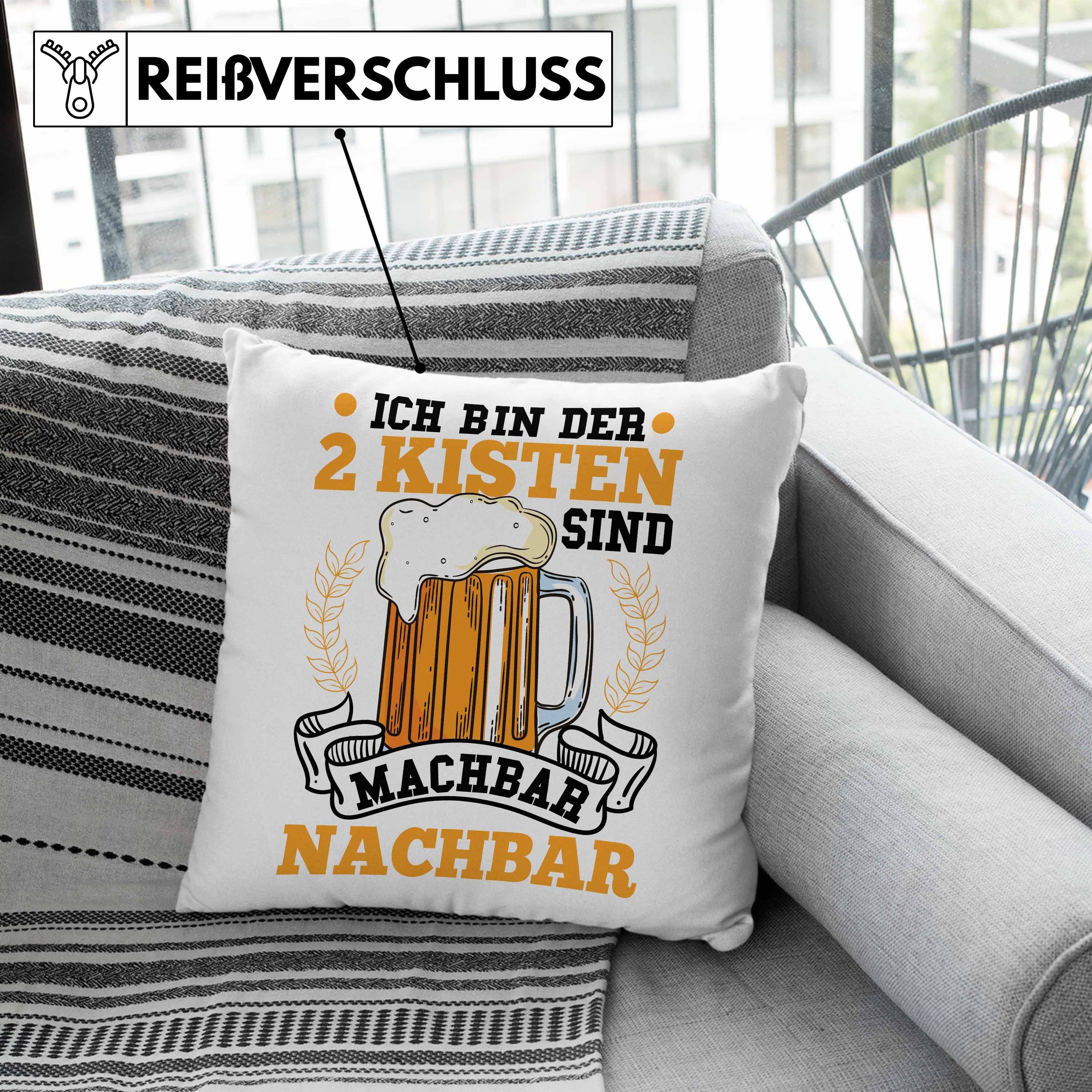 Geschenkidee Nachbarn 40x40 Trendation Kissen Bester Füllung Nachbar - Dekokissen Trendation Grün Dekokissen Geschenk Cooler mit Nachbar