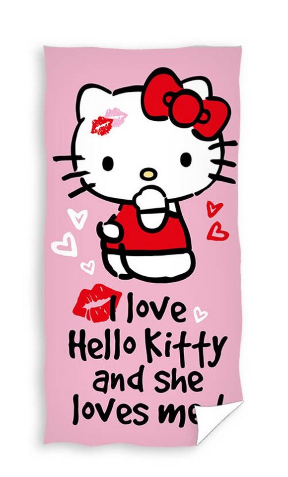 Hello Kitty Strandtuch Hello Kitty Badetuch Handtuch Strandtuch 76 x 152 cm