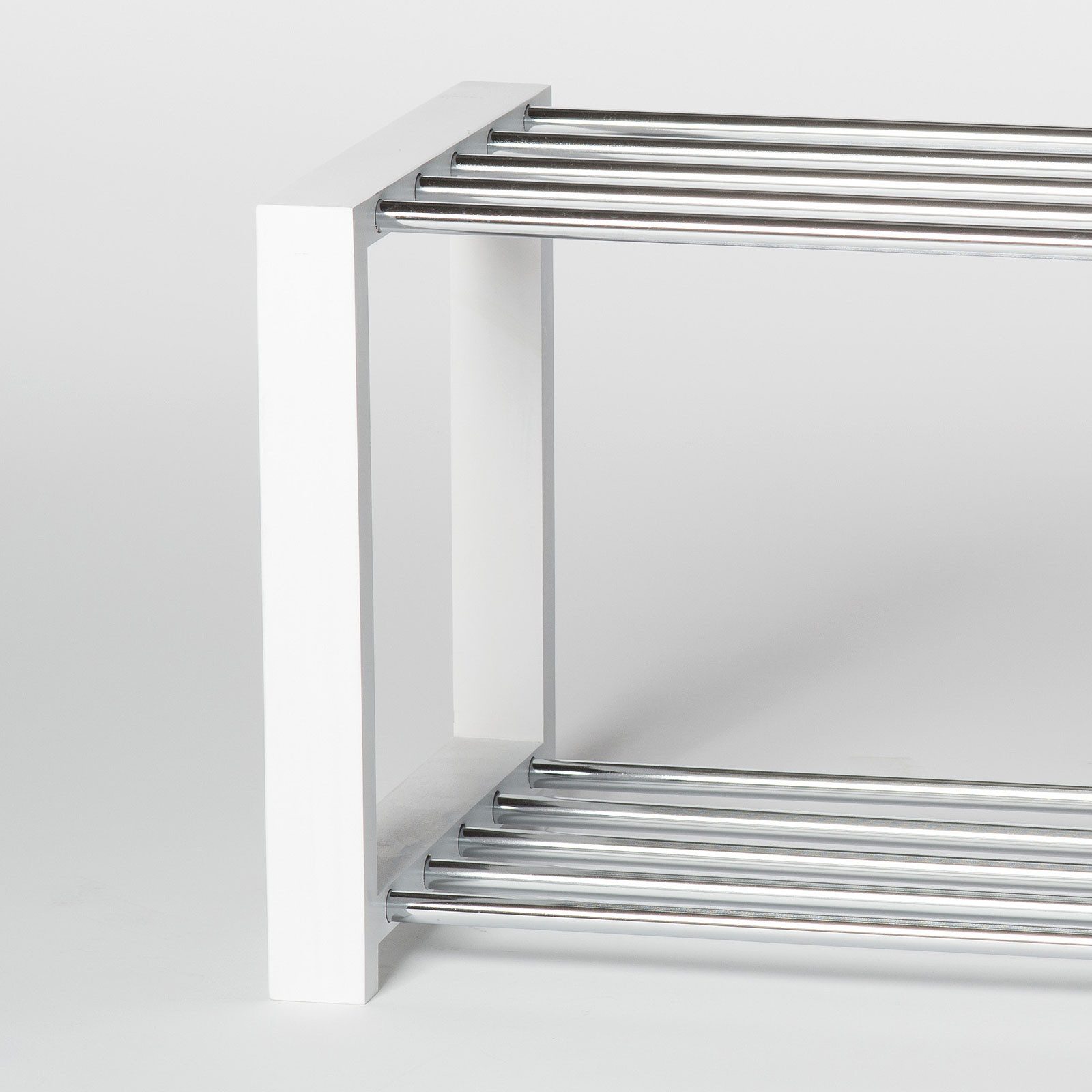 Möbel Akut Schuhregal Schuhregal Luis weiß verchromte Stangen für 8 Paar Sc günstig online kaufen