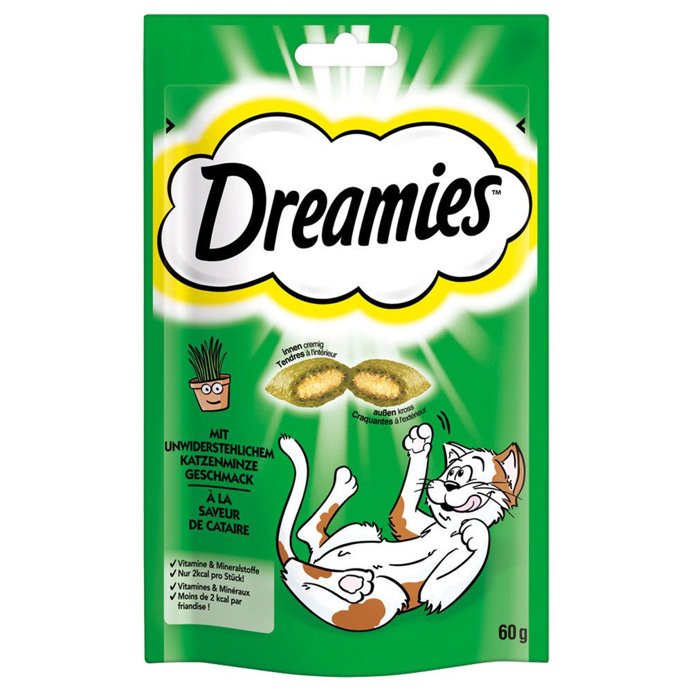 Dreamies mit Katzenminze Geschmack 60 g - 6 Stück, Snack für: Katze