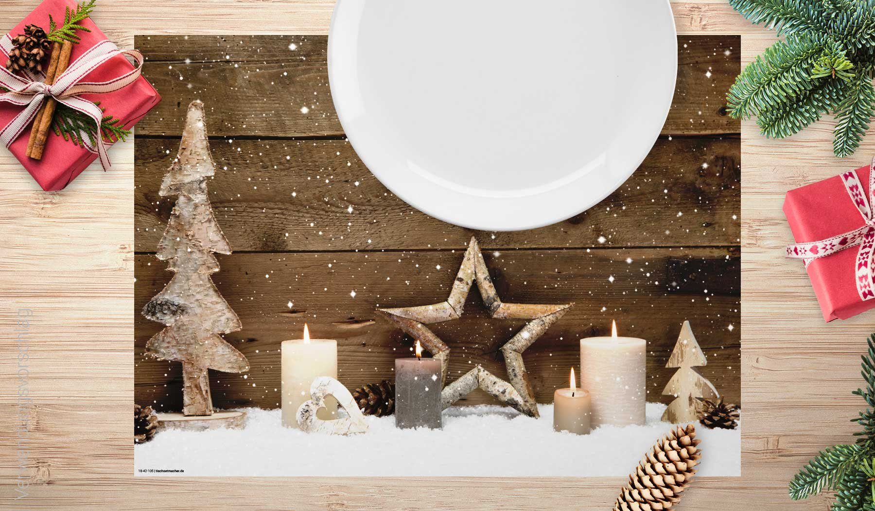 Platzset Tischsets I Platzsets abwaschbar - Weihnachten - Weihnachtliches A günstig online kaufen