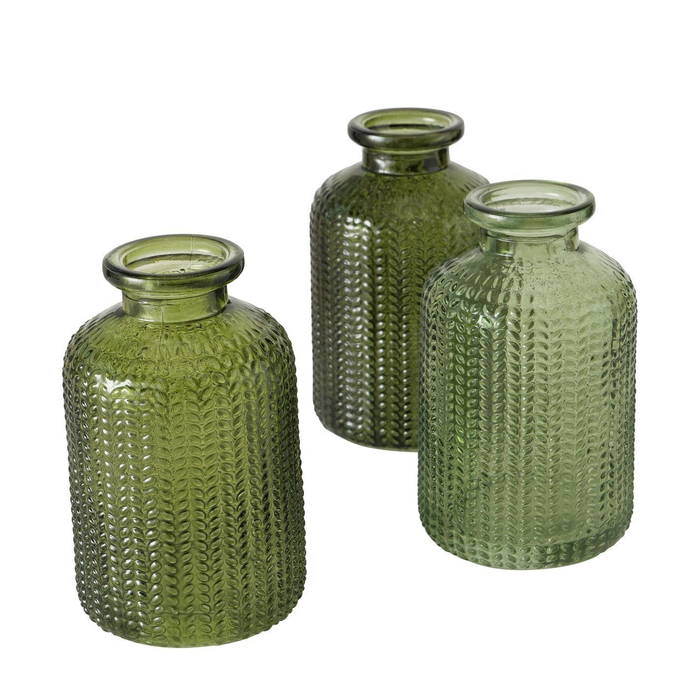 BOLTZE GRUPPE GmbH Vase Merula grün 3teilig Dekovase