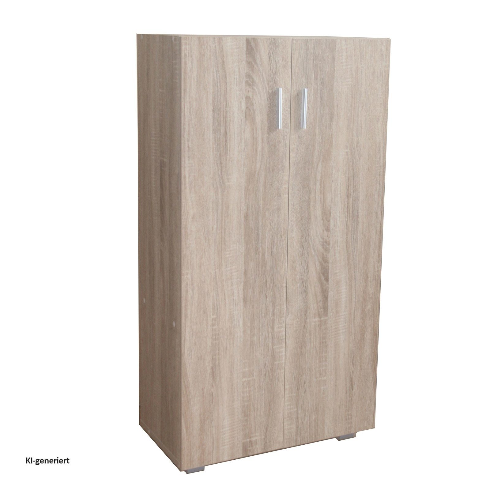 HTI-Living Kommode Kommode Thekla 2 türig Schrank Holzoptik (Stück, 1 St., 1 Kommode), Mehrzweckschrank 3 Fächer