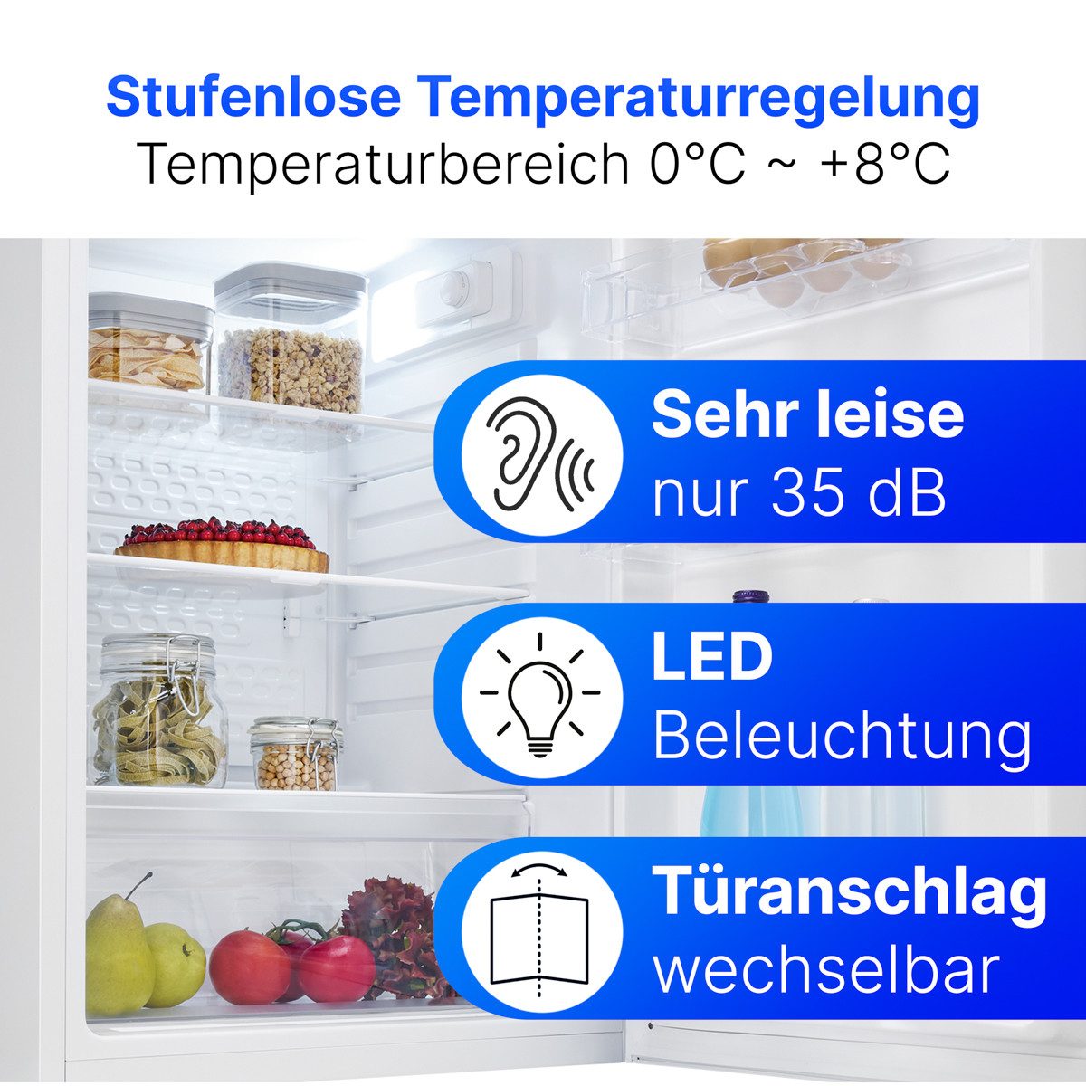 BOMANN Vollraumkühlschrank VS 7258, 85 cm hoch, 55 cm breit, Kühlschrank ohne Gefrierfach, Energieklasse C – Bild 5 von 5