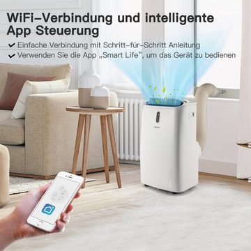 COSTWAY 4-in-1-Klimagerät, Heizlüfter 2,8 kW, 12000BTU/3,5 kW, für 65m³