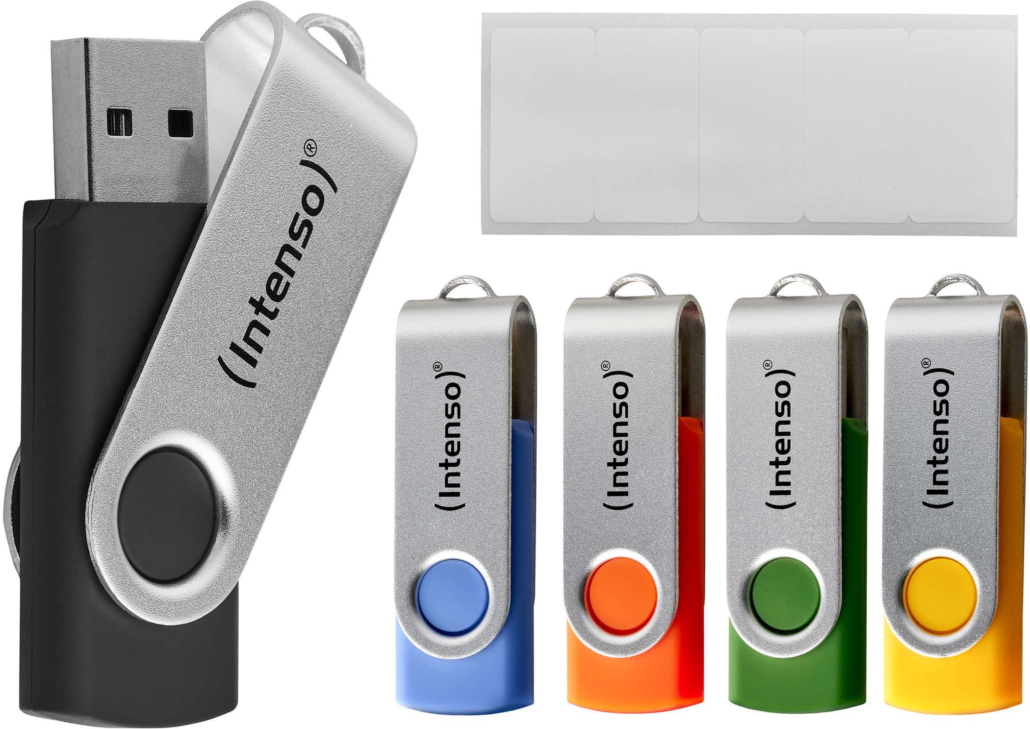 Intenso USB Stick 64GB Speicherstick Office Line USB 3.2 USB-A 5er Pack USB-Flash-Laufwerk