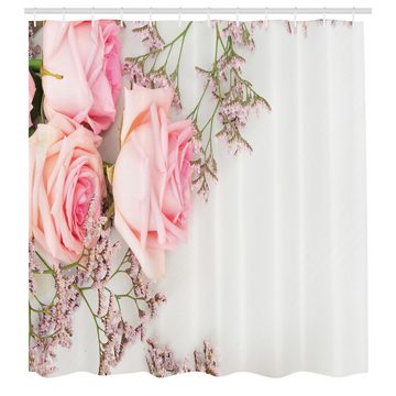 Abakuhaus Duschvorhang Moderner Digitaldruck mit 12 Haken auf Stoff Wasser Resistent Breite 175 cm, Höhe 180 cm, Vintage Rose Close up Foto Blumen