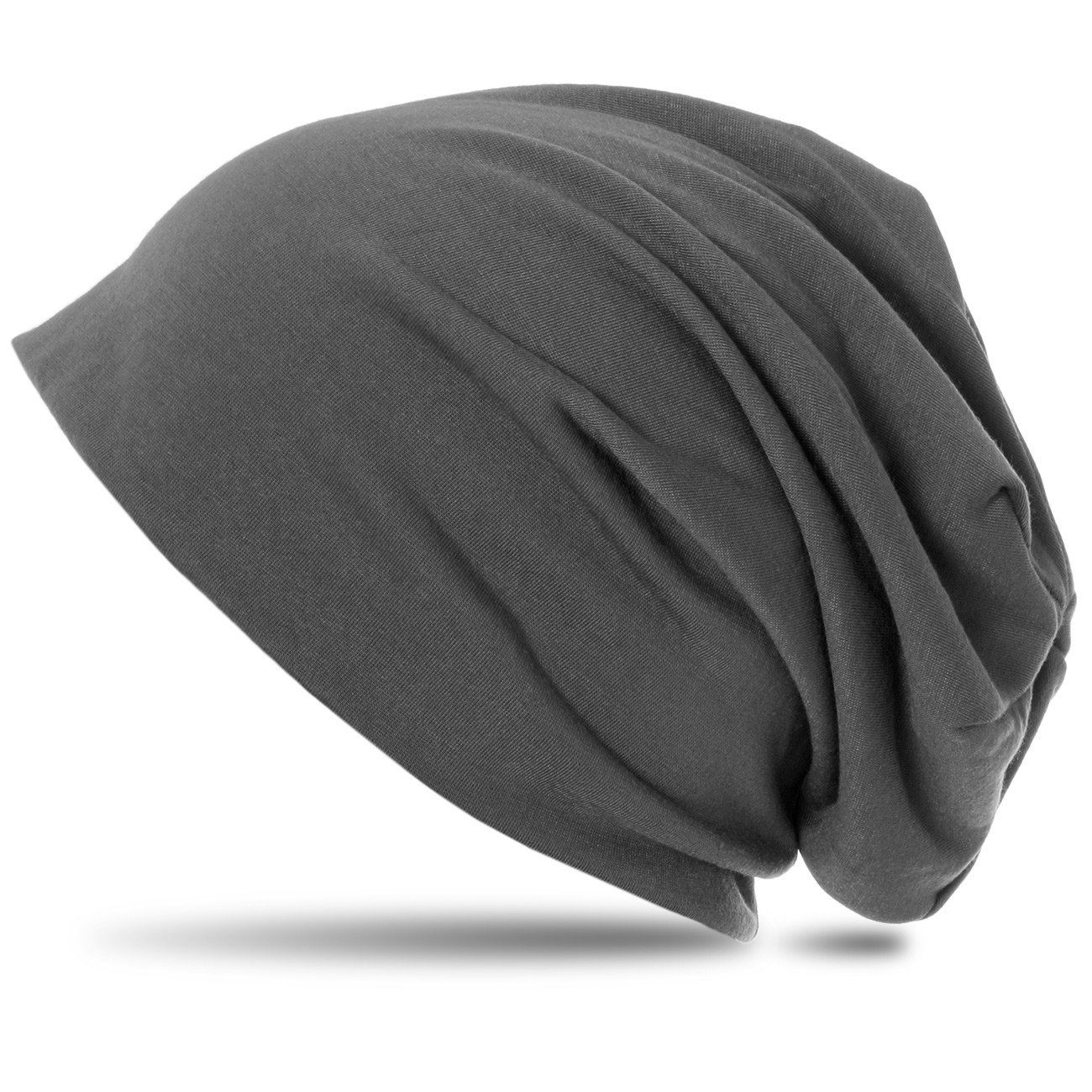 Caspar Beanie MU068 klassische leichte Unisex Mütze grau
