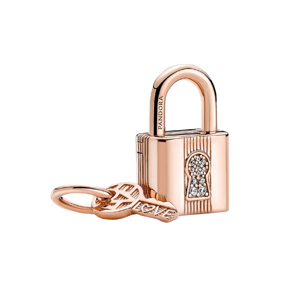 Pandora Charm-Einhänger ROSE-780088C01, Liebe, Zirkonia, Rosévergoldet