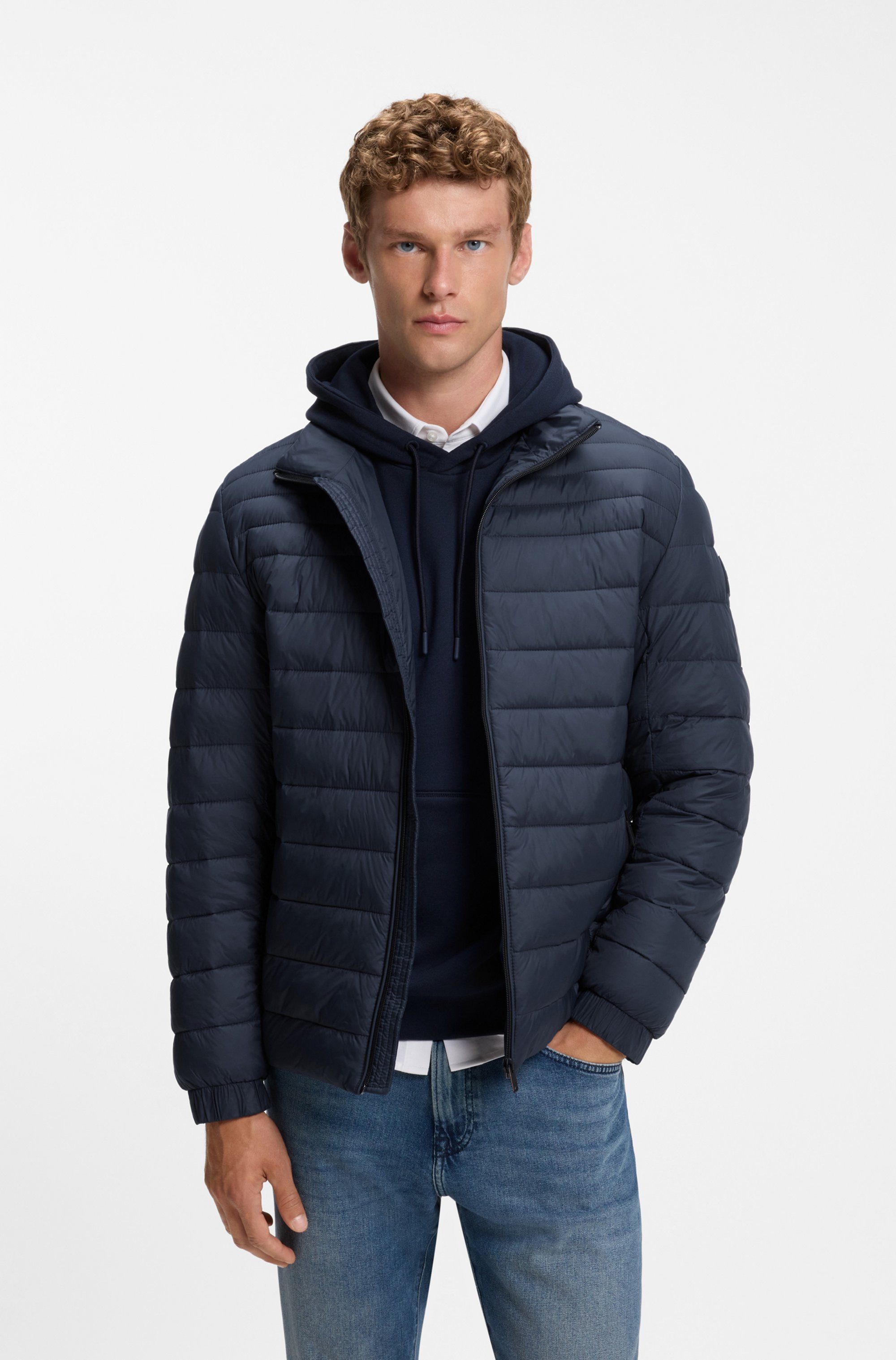 BOSS ORANGE Steppjacke Oden mit Stehkragen, slim fit, federleicht wasserabweisend