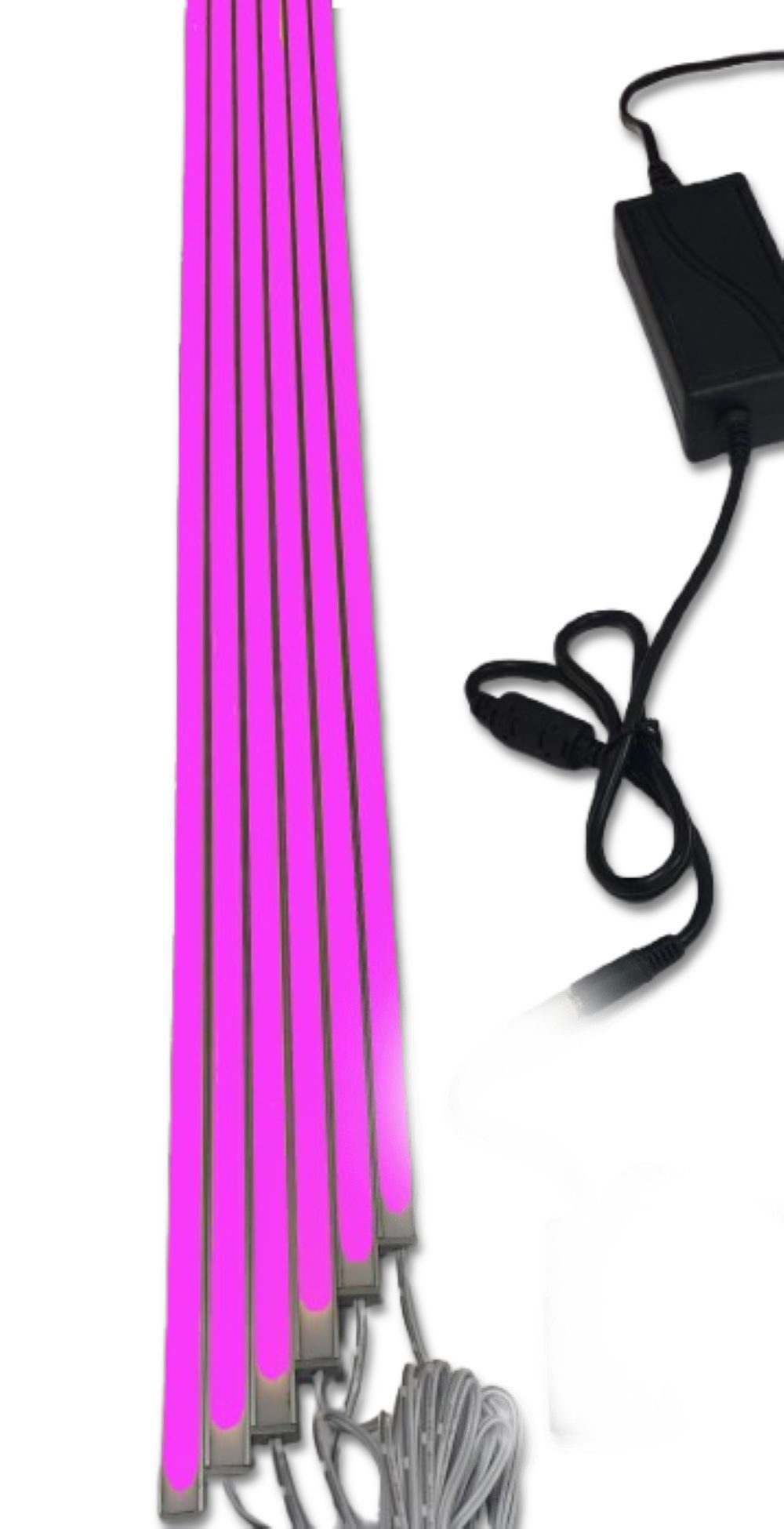 XENON LED Dekolicht 3764 LED Leuchte ALU-UP Holz Paneele 6x1m Netzteil PINK, Xenon / PINK