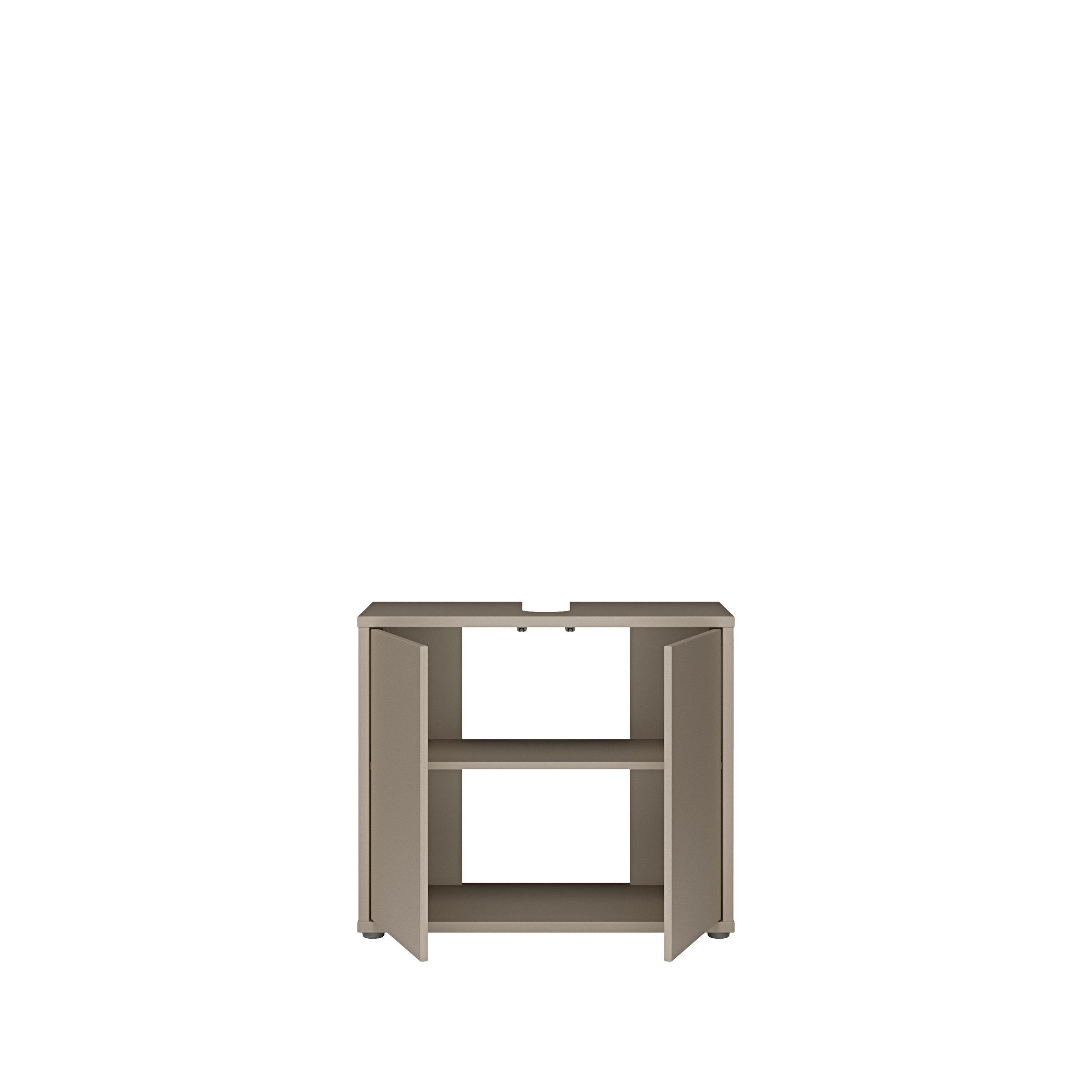 PREISBRECHER Waschbeckenunterschrank ALICE SPRINGS in Taupe - 74,5x63,9x34,9cm (BxHxT)