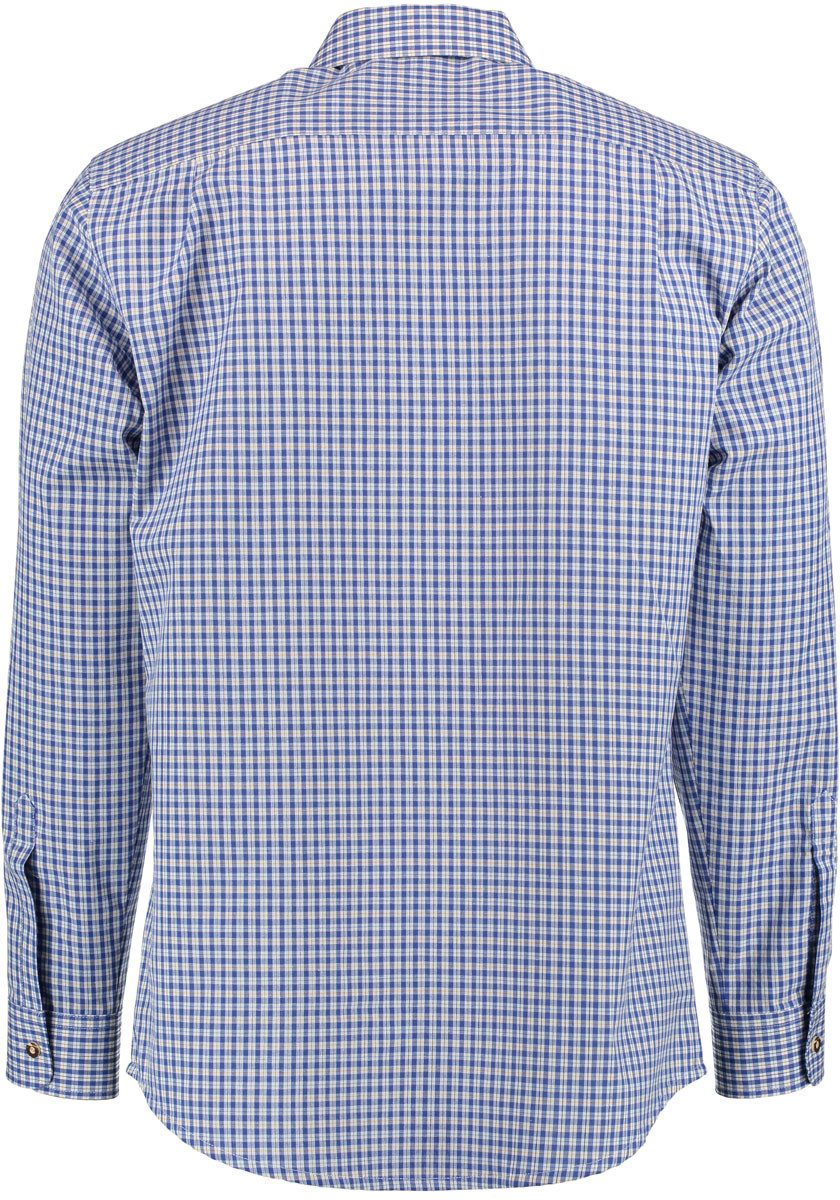 OS Trachten Trachtenhemd Vakas Langarmhemd mit Krempelärmeln und Hirsch-Sti günstig online kaufen