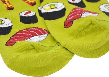Alster Herz Freizeitsocken Lustige bunte Socken Sneakersocken, Unisex, Geschenk, A0375 (Set, 4-Paar) Baumwolle Motiv Socken, Größe 36-43