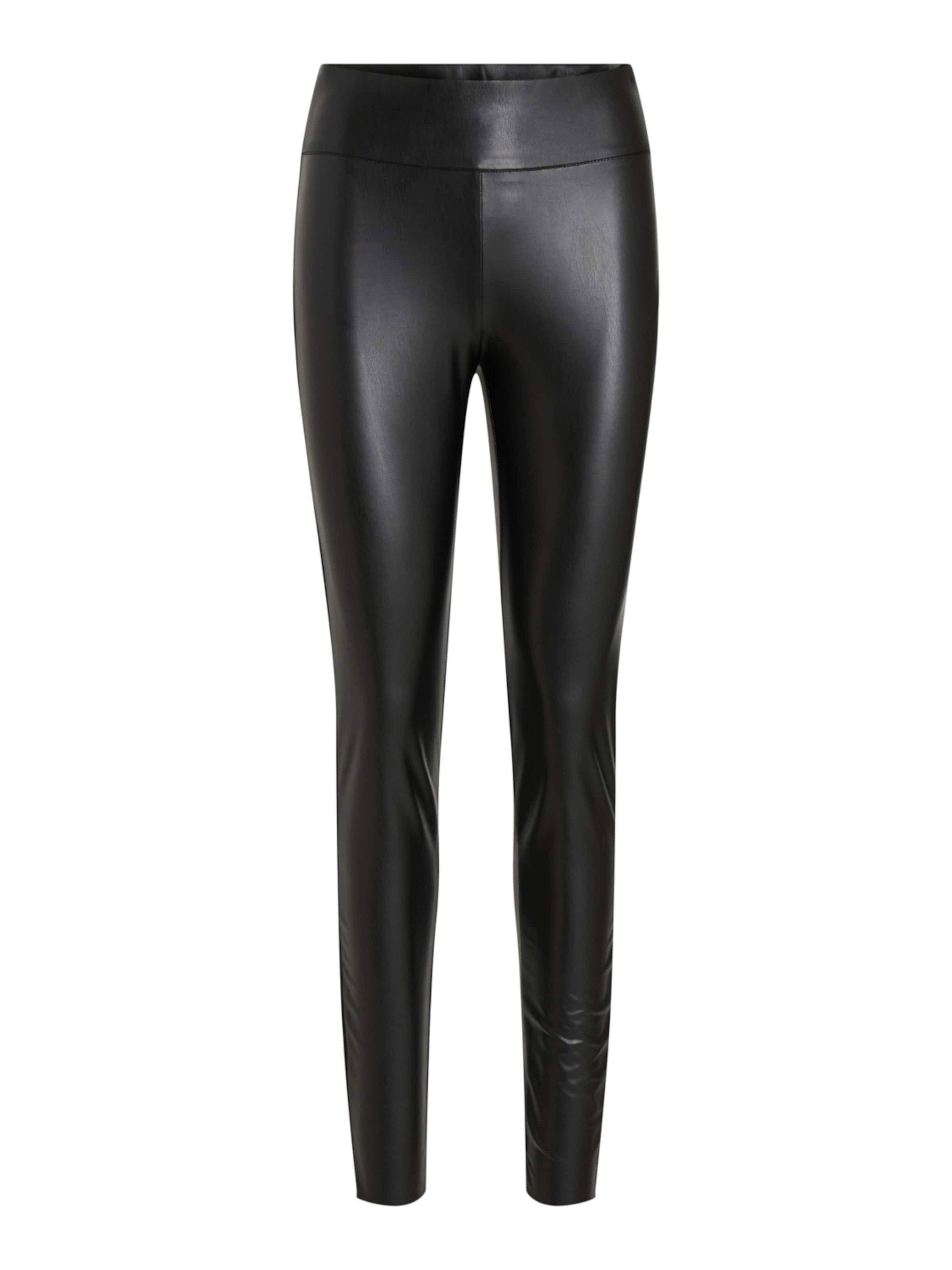 Lederimitathose PU Kunstleder High Waist Stretch Beschichtet VIBARB