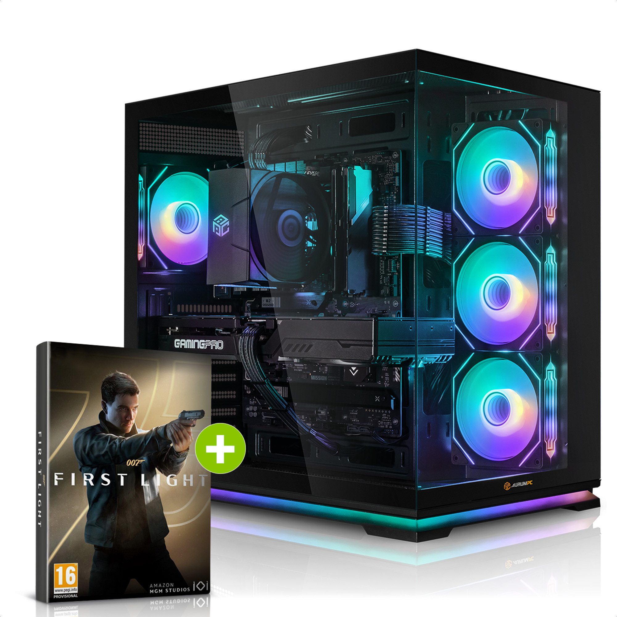 AurumPC AMD Ryzen 7 7800X3D+RTX5070Ti 16GB+32GB DDR5 RAM Gaming-PC (AMD Ryzen 7 7800X3D, GeForce RTX 5070Ti, 32 GB RAM, 1000 GB SSD, Luftkühlung, OHNE Betriebssystem)