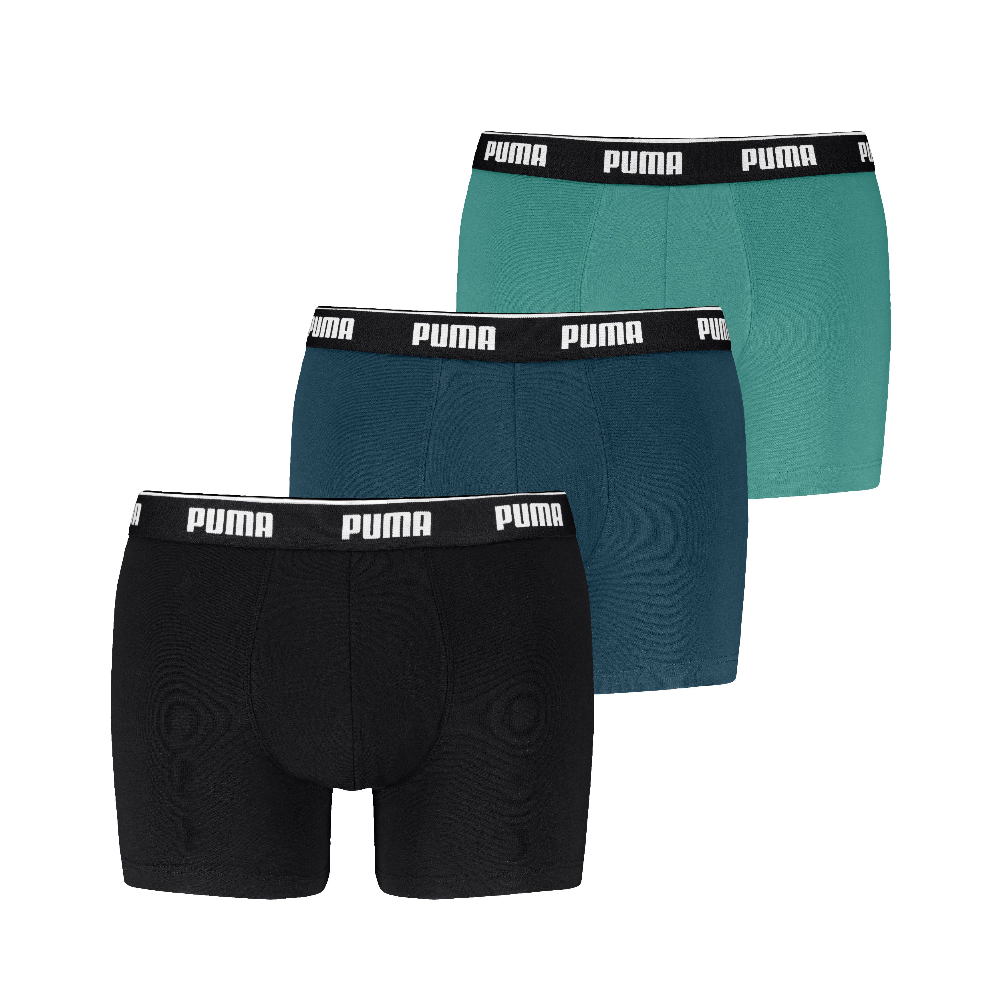PUMA Boxershorts PUMA MEN EVERYDAY BASIC BOXERS 3P (3er Pack) Komfortabler elastischer Logobund