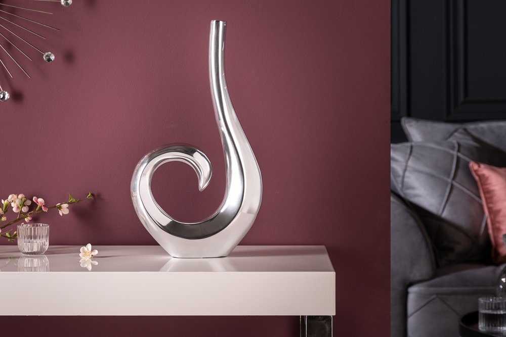 riess-ambiente Tischvase WAVE 47cm silber (1 St), Vase · poliert · Dekovase · aus Aluminium