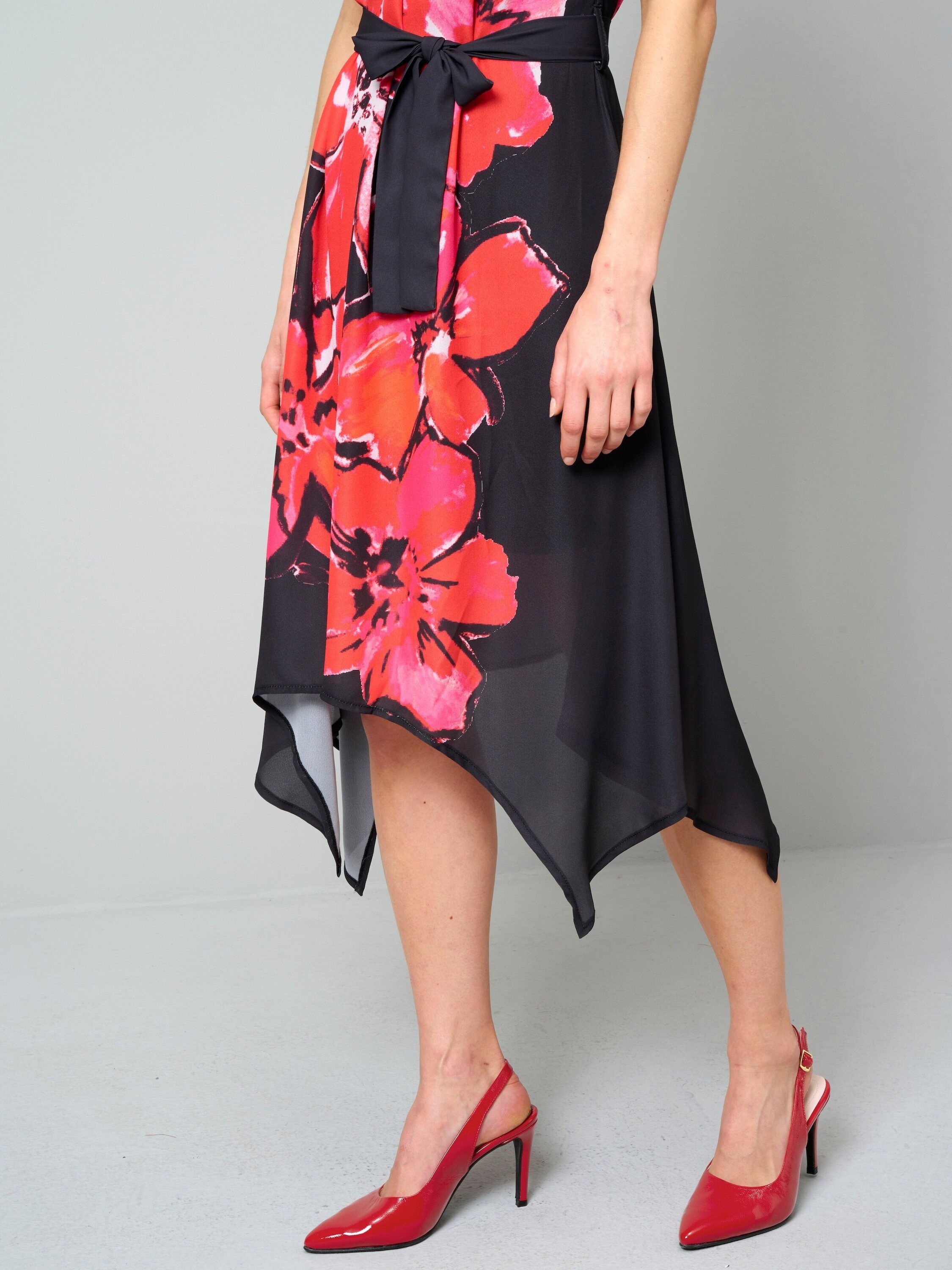 Alba Moda Midikleid Kleid mit platziertem Blumenprint