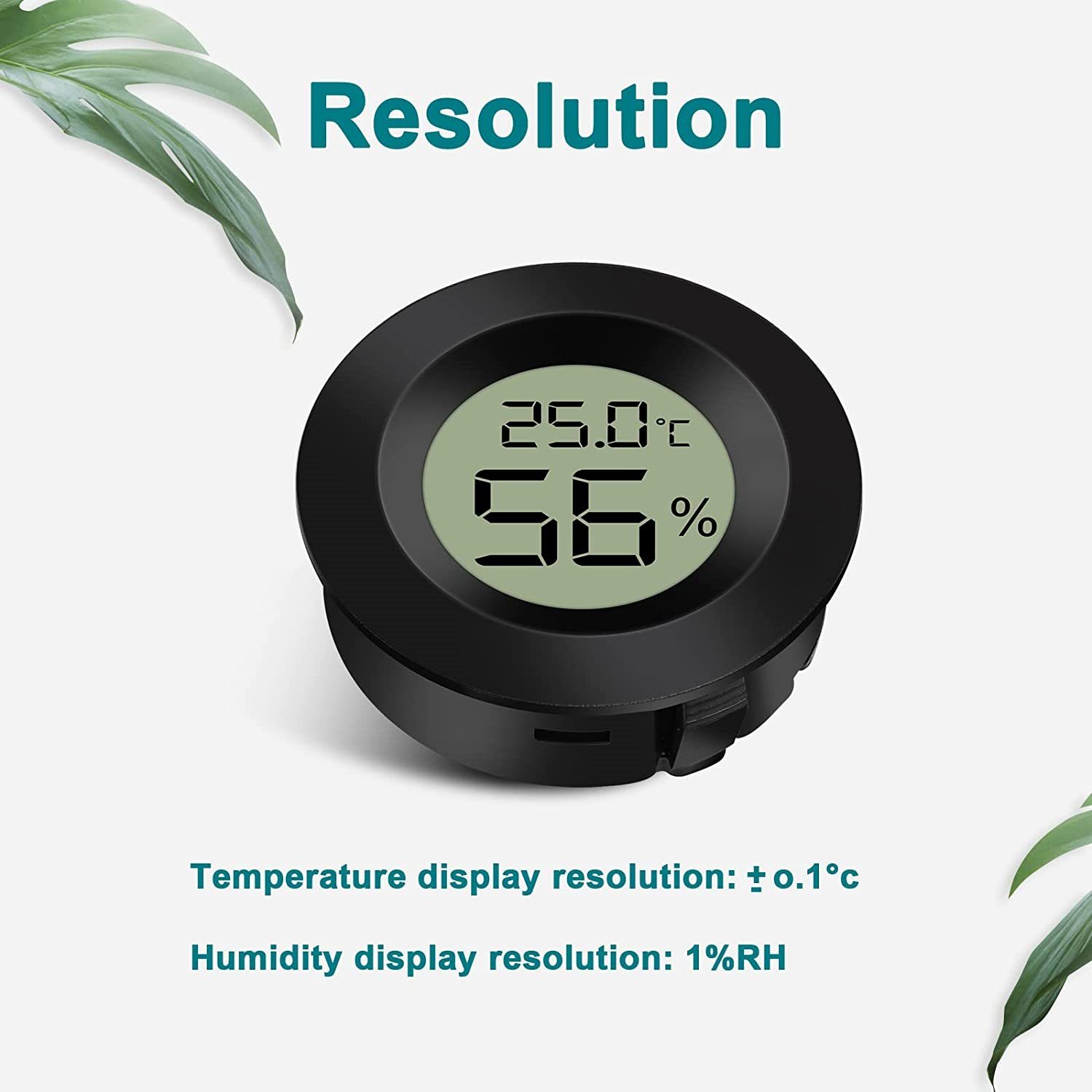 Kühlschrank für Kontrolle Olotos Innenraum Mini Thermometer 3er-Set, Temperatur Hygrometer Thermo-Hygrometer Luftfeuchtigkeit Schwarz Messgerät Digitales LCD
