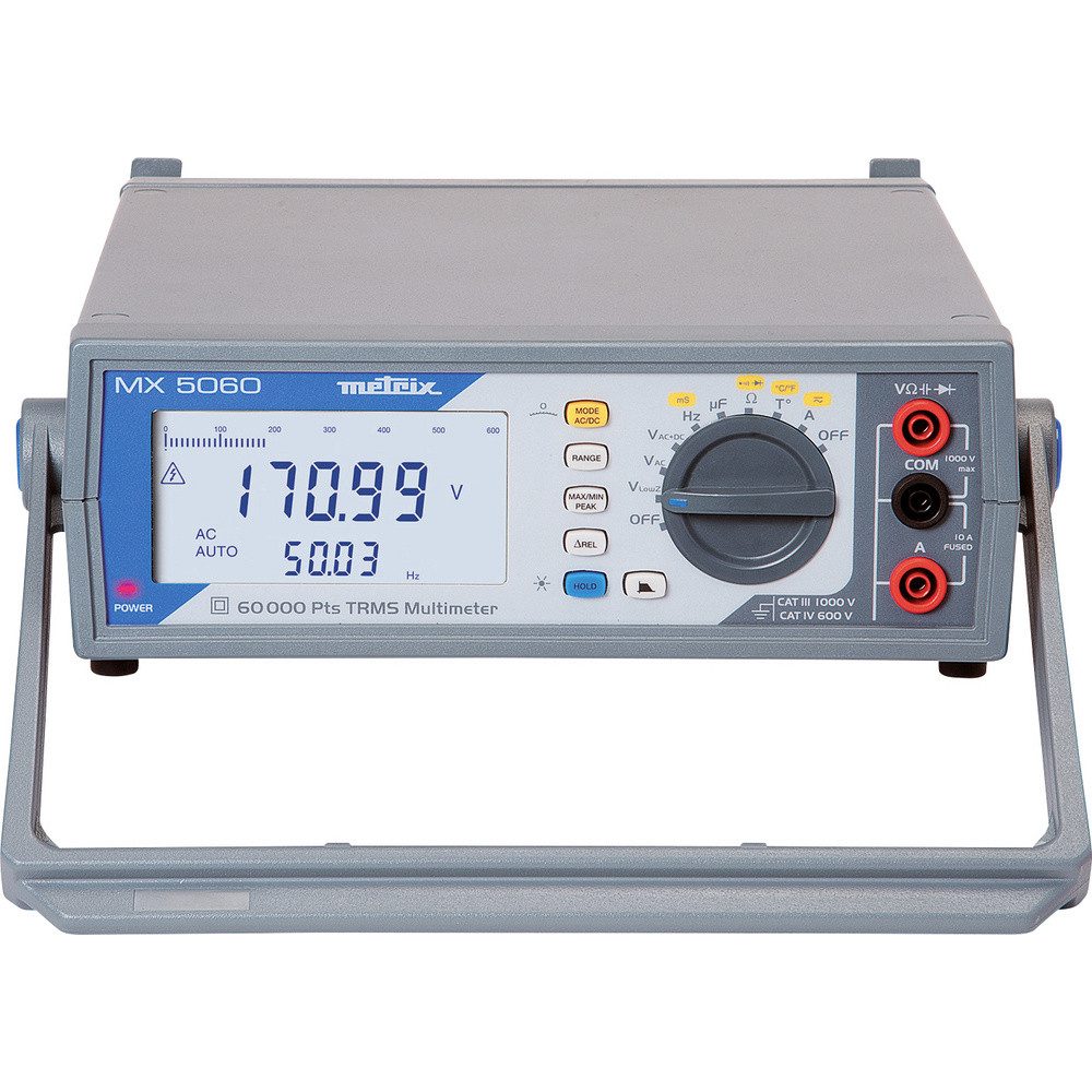 METRIX Spannungsprüfer Metrix MX 5060 Tisch-Multimeter digital, analog CAT III 1000 V Anzei, (MX 5060)