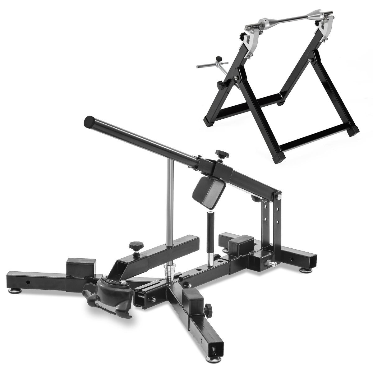 ConStands Reifenmontagemaschine Reifenmontiergerät 12-21" Set + Wuchtbock für Motorradreifen schwarz