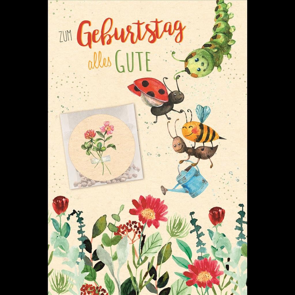 Grußkarten Geburtstag - Glückwunschkarte im Format 11,5 x 17 cm mit Umschlag