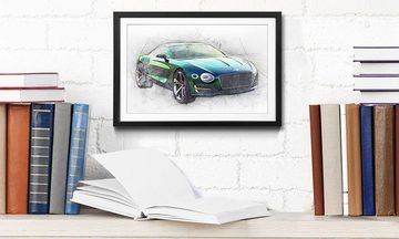 WandbilderXXL Bild mit Rahmen Green Queen, Auto, Wandbild, in 4 Größen erhältlich
