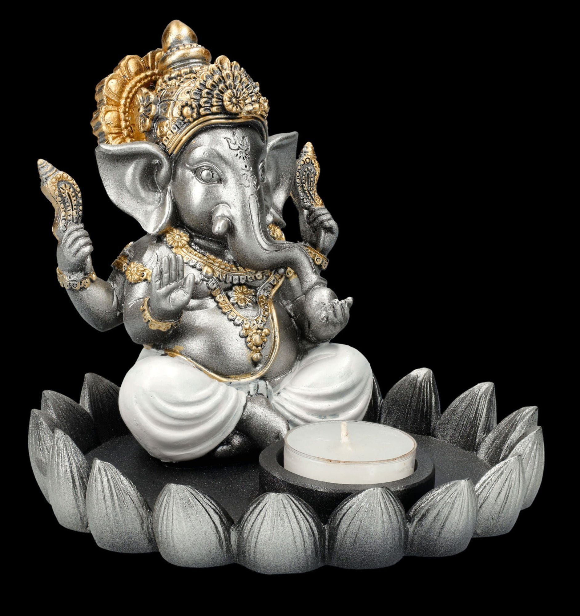 Dekoration Mythologie Ganesha GmbH Schale Lotus Teelichthalter Teelichthalter - in Figuren Shop -