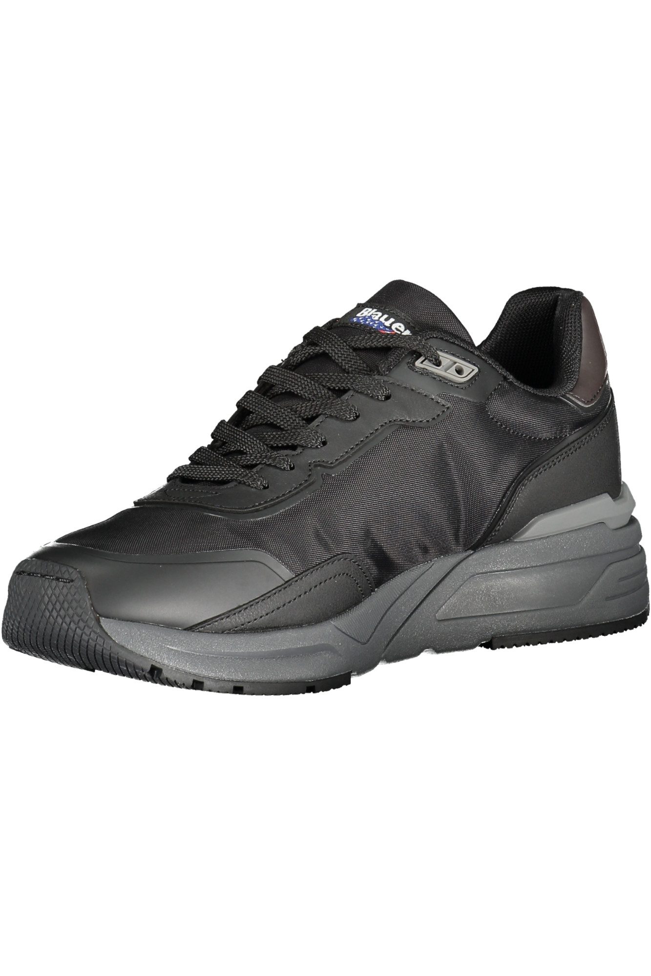 Blauer Sneaker Herren-Sportschuh Schwarz mit Kontrasten und